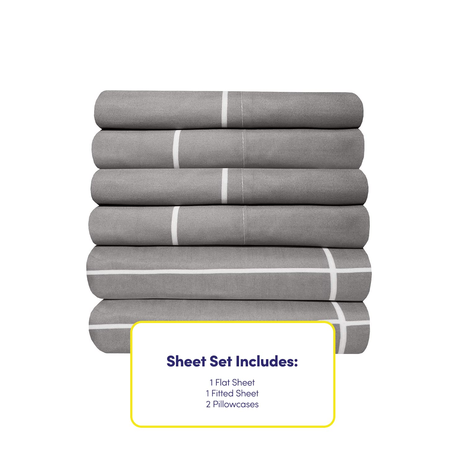 Foto 5 pulgar | Sábanas Sweet Home Collection 1500 Supreme Twin Grey - Venta Internacional.