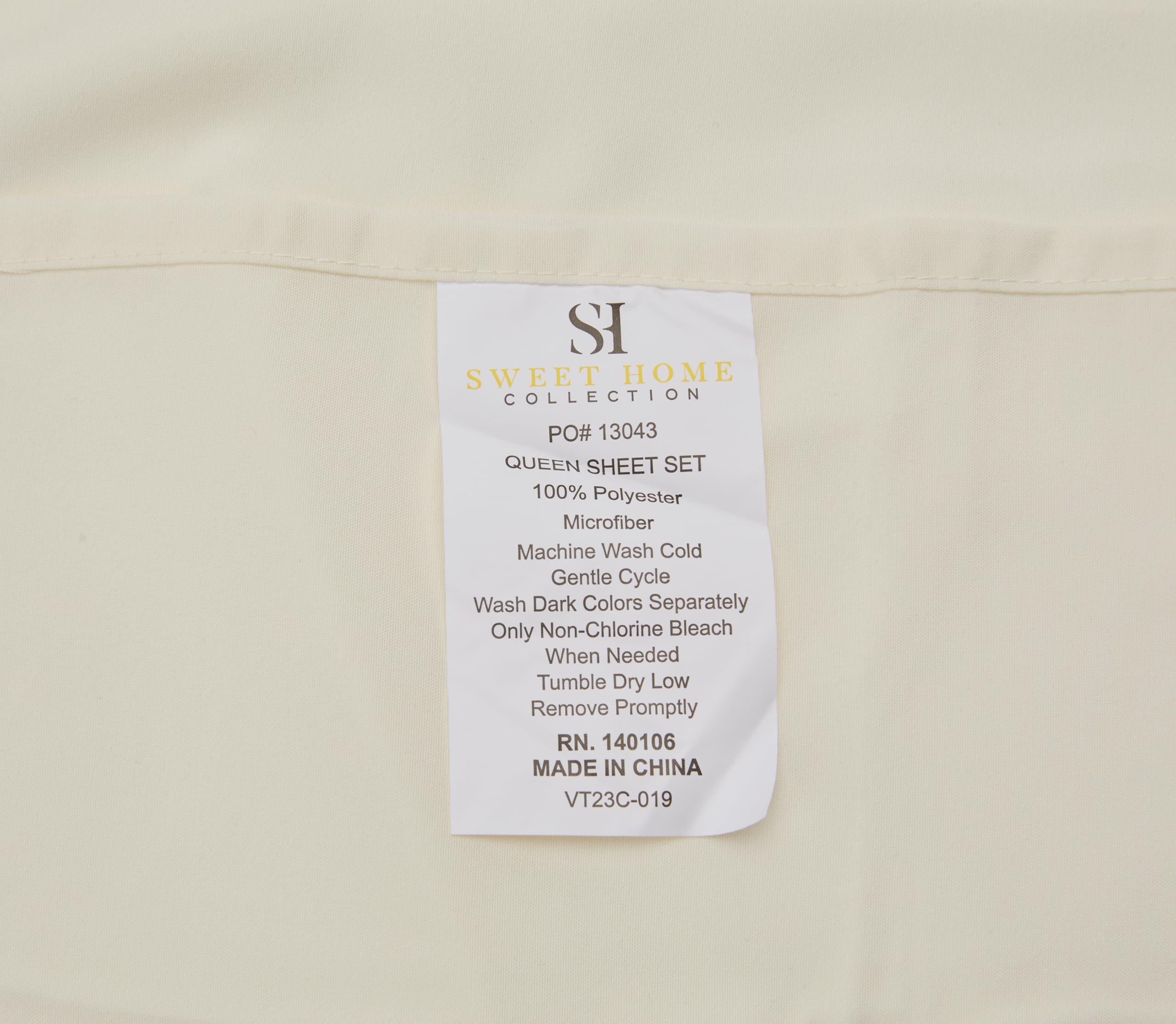Foto 4 pulgar | Sábanas De La Colección Sweet Home Supreme Queen Ivory - Venta Internacional.