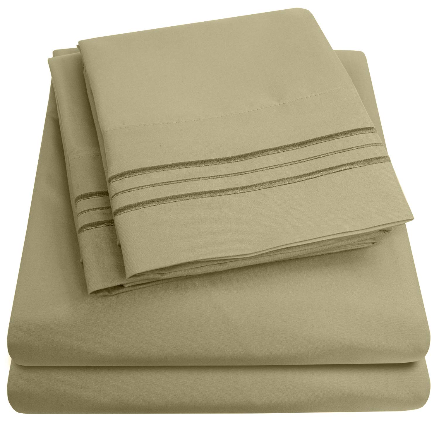 Juego De Sábanas Sweet Home Collection 1500 Supreme King, Color Verde Salvia - Venta Internacional.