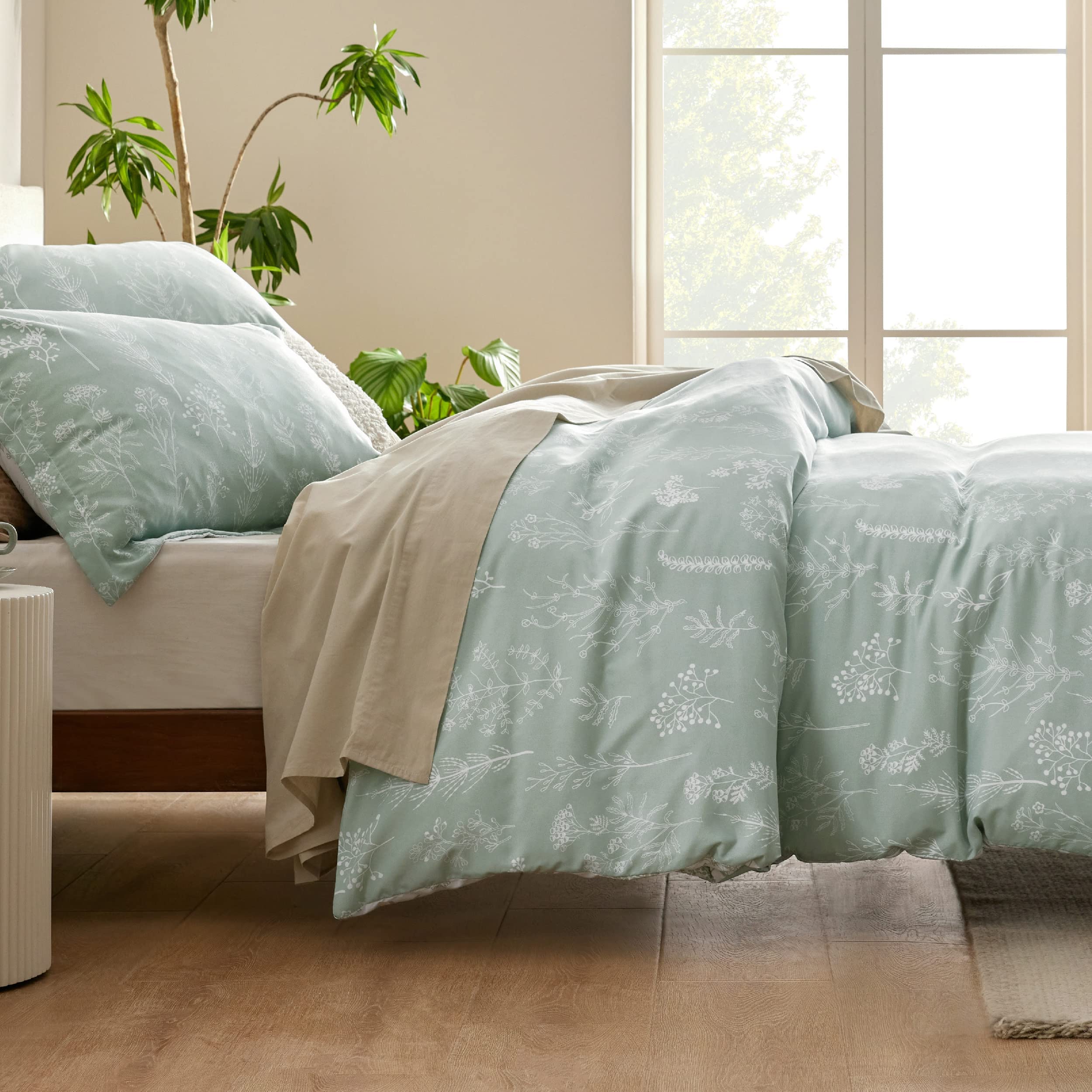 Foto 6 pulgar | Juego de Edredón Bedsure Verde Salvia Con Estampado Floral - Venta Internacional