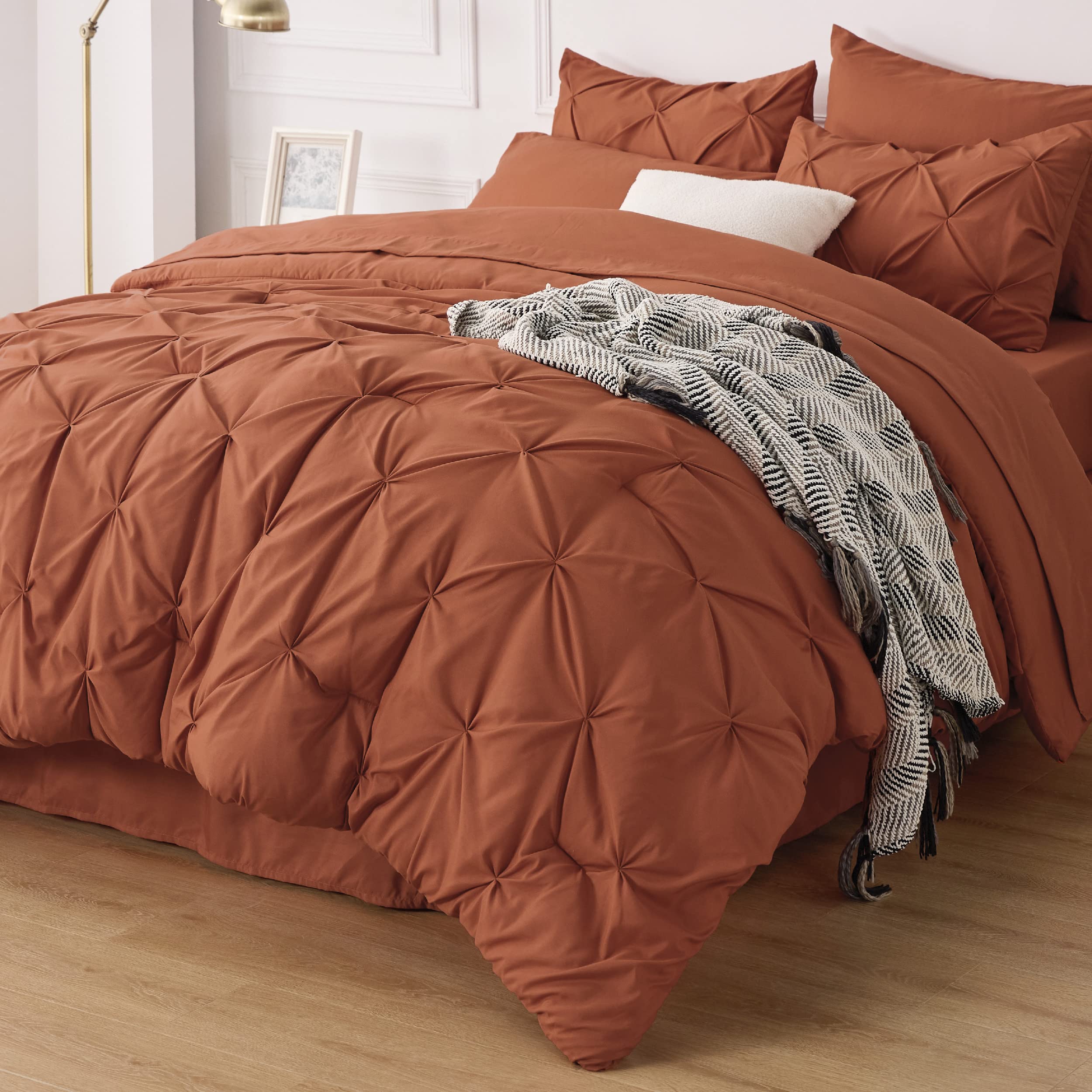 Foto 7 pulgar | Juego de Edredón Bedsure King Size 7 Piezas Naranja Quemado - Venta Internacional