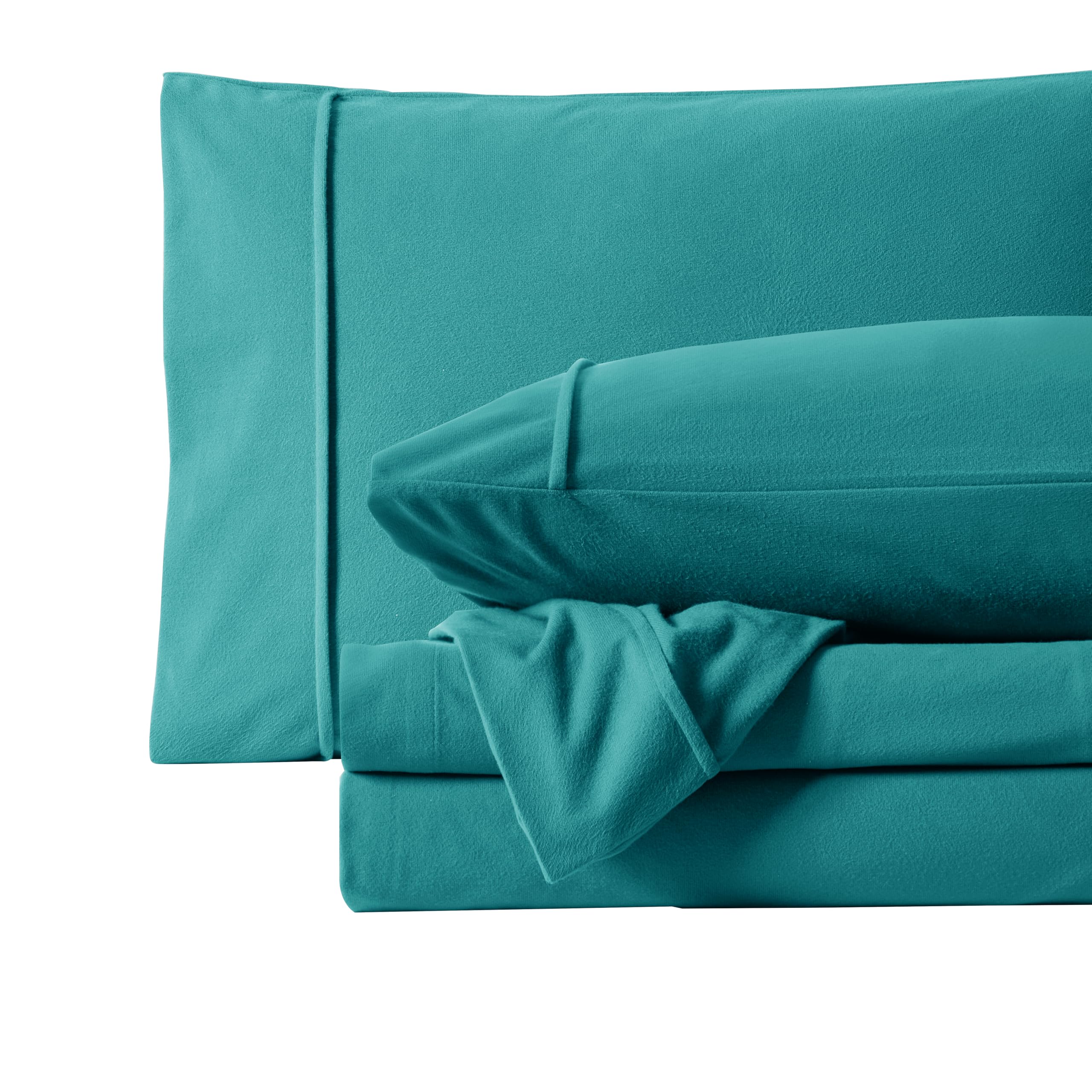 Foto 6 pulgar | Sábanas De Franela Sweet Home Collection Queen, Color Verde Azulado - Venta Internacional.