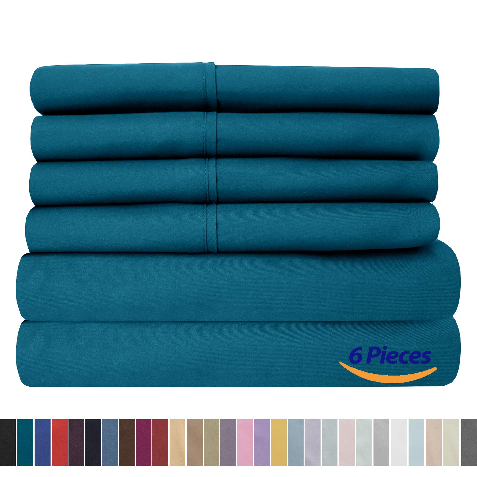 Foto 6 | Juego De Sábanas Sweet Home Collection Supreme Split King, Color Verde Azulado - Venta Internacional.