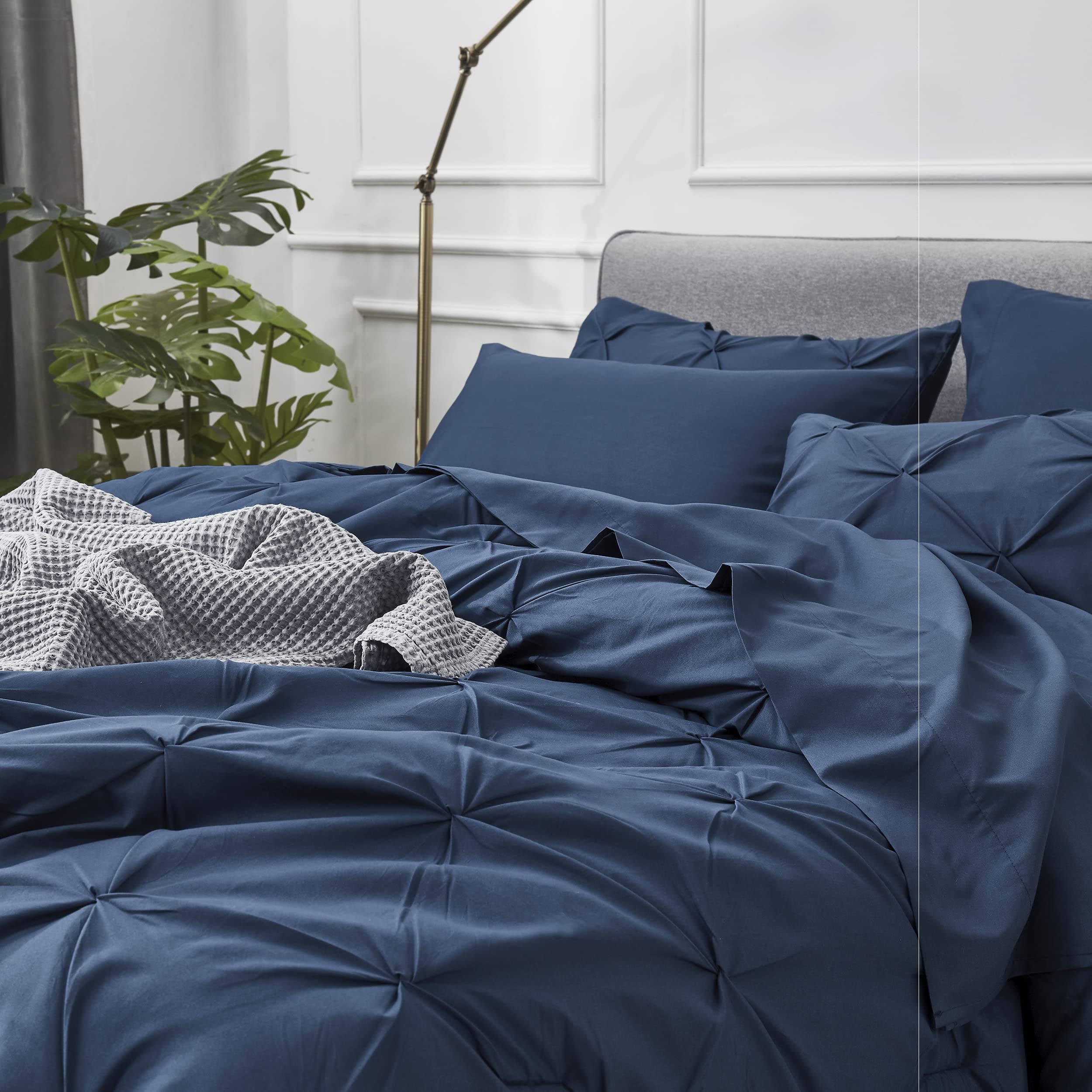 Foto 4 | Juego De Edredón Bedsure King Size 7 Piezas, Color Azul Marino - Venta Internacional.