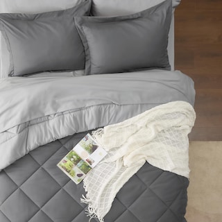 Foto 4 | Juego de Edredón Bedsure King Gris 7 Piezas - Venta Internacional