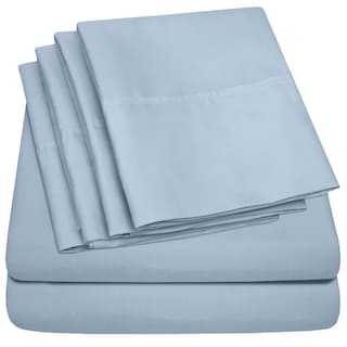 Foto 1 | Juego De Sábanas Sweet Home Collection Queen Blue Misty, 6 Piezas - Venta Internacional.