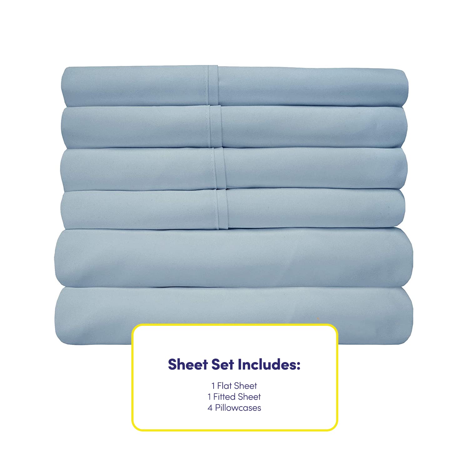 Foto 5 pulgar | Juego De Sábanas Sweet Home Collection Queen Blue Misty, 6 Piezas - Venta Internacional.