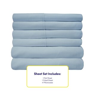 Foto 4 | Juego De Sábanas Sweet Home Collection Queen Blue Misty, 6 Piezas - Venta Internacional.