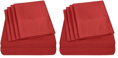 Foto 1 | Sábanas Sweet Home Rojo 6 Unidades - Venta Internacional
