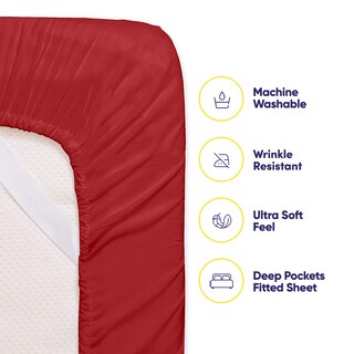 Foto 3 | Sábanas Sweet Home Rojo 6 Unidades - Venta Internacional