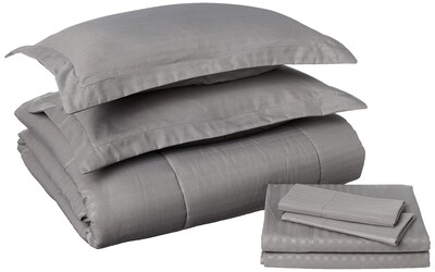 Foto 1 | Juego De Edredón Sweet Home Collection Queen De 8 Piezas Dobby Grey - Venta Internacional