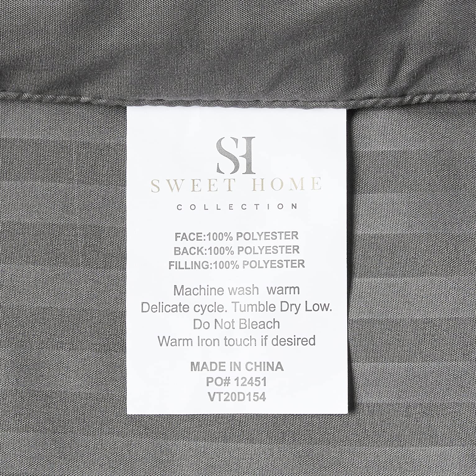 Foto 4 | Juego De Edredón Sweet Home Collection Queen De 8 Piezas Dobby Grey - Venta Internacional