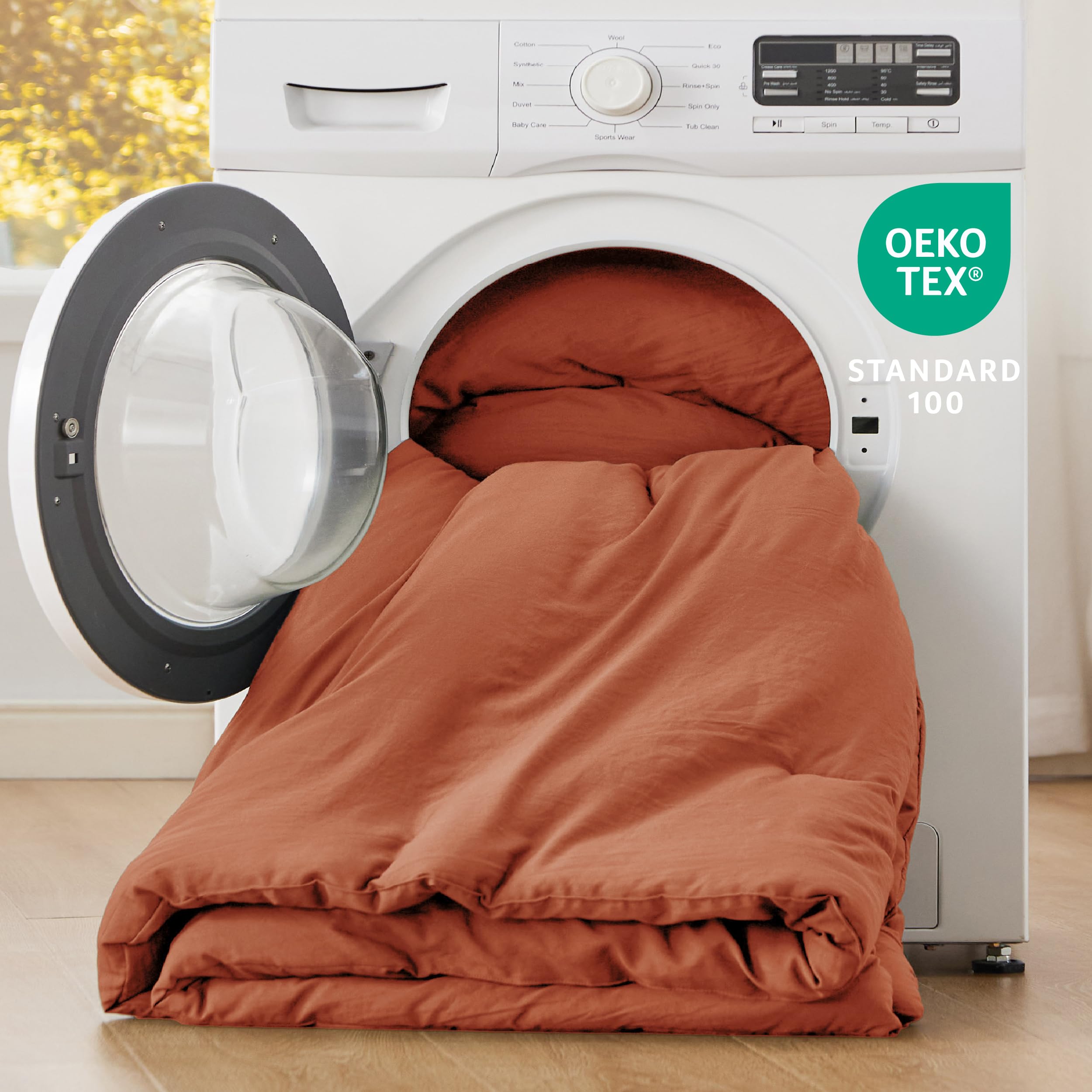 Foto 6 pulgar | Juego de Edredón Bedsure Tamaño King Naranja Quemado 3 Piezas - Venta Internacional