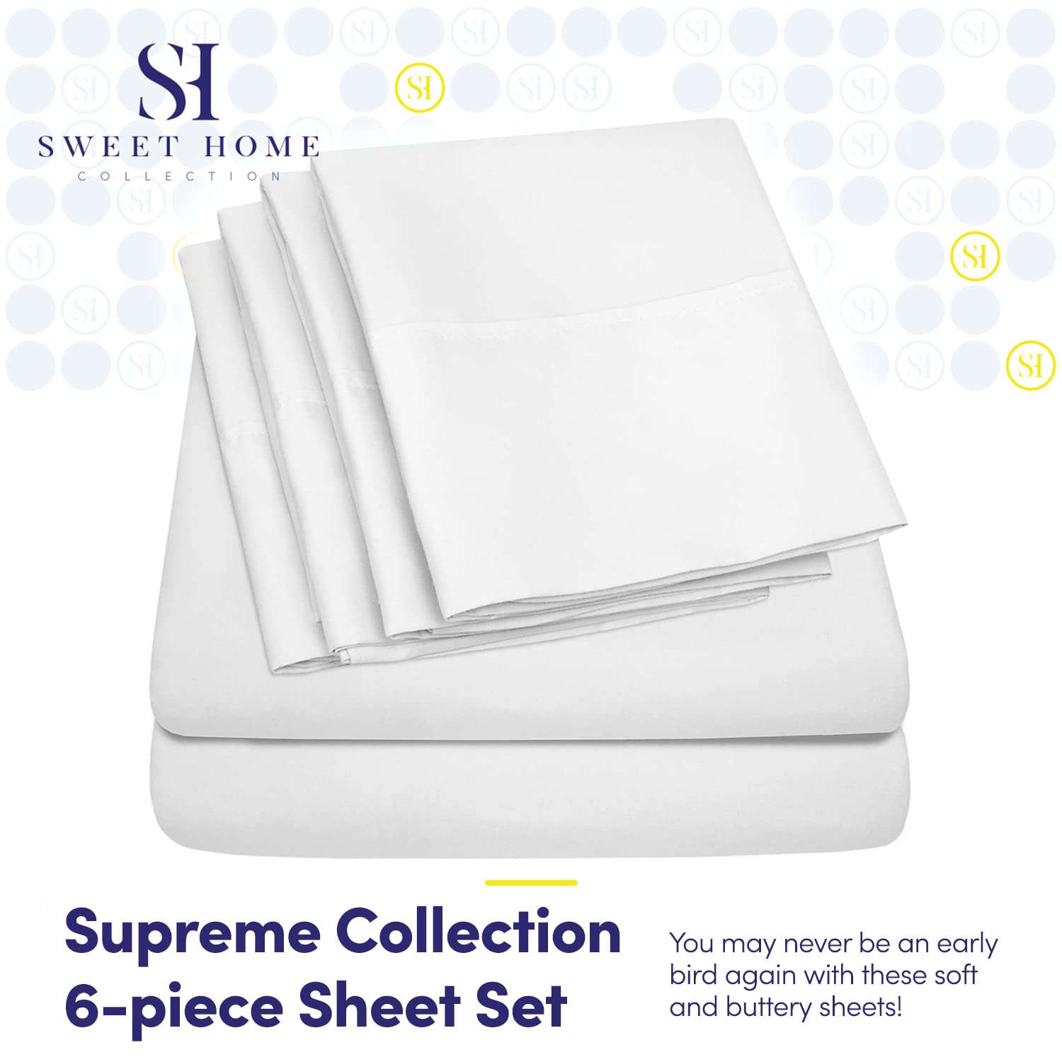 Foto 3 pulgar | Sábanas Sweet Home Collection 1500 Supreme Twin, Color Blanco - Venta Internacional.