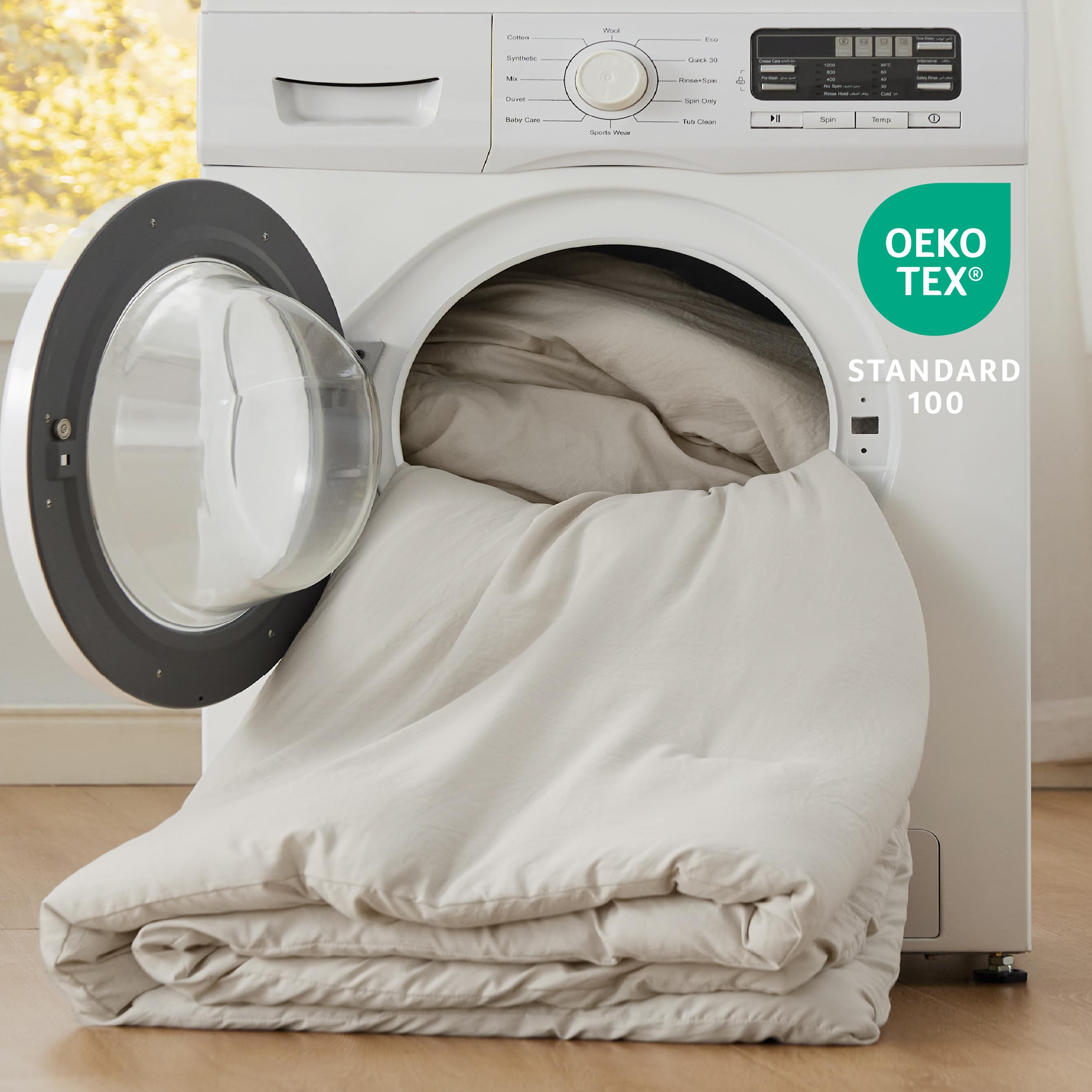 Foto 6 pulgar | Juego de Edredón Bedsure Tamaño King Beige Prelavado 3 Piezas - Venta Internacional