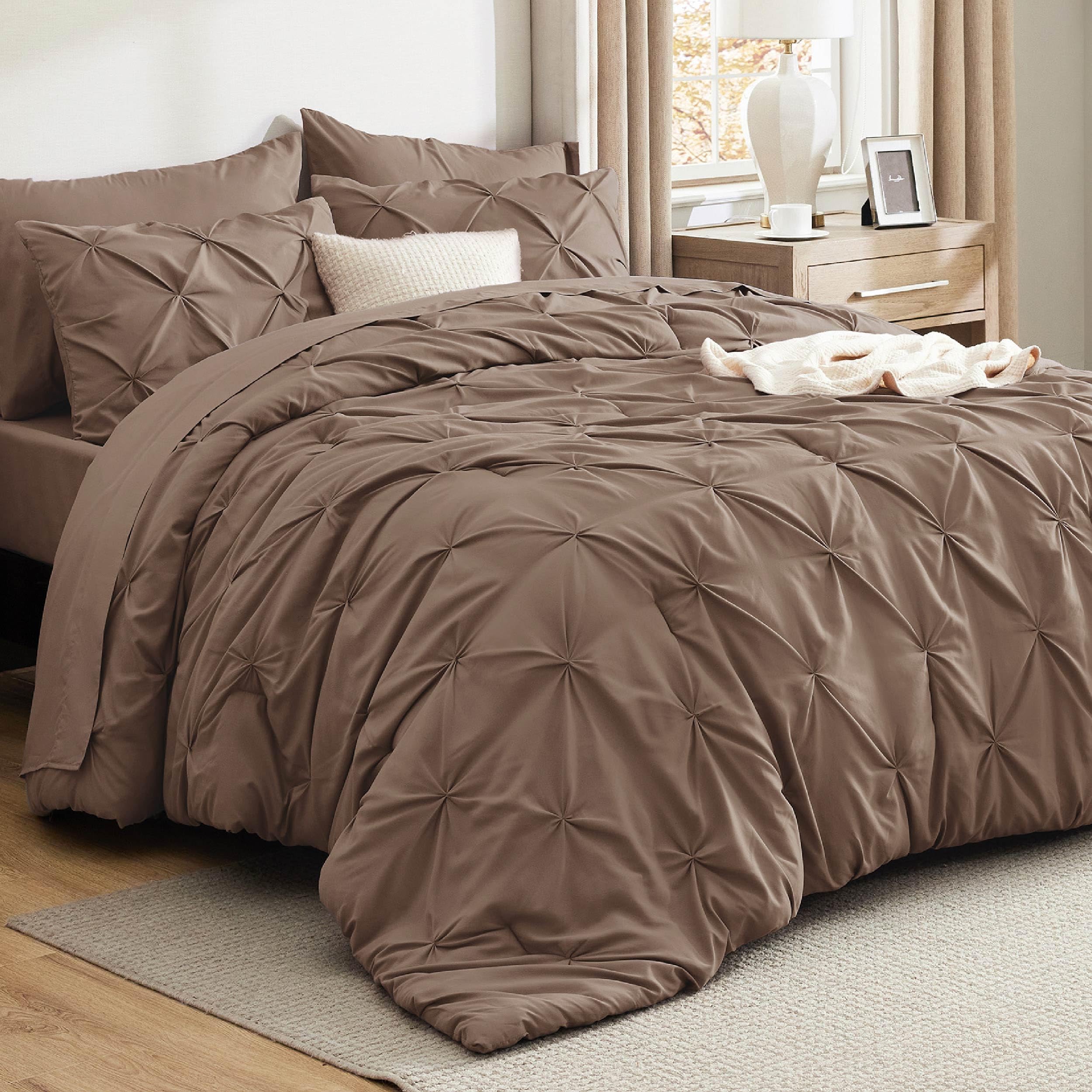 Foto 1 | Juego De Edredón Bedsure Tamaño King Marrón Con 7 Piezas - Venta Internacional.