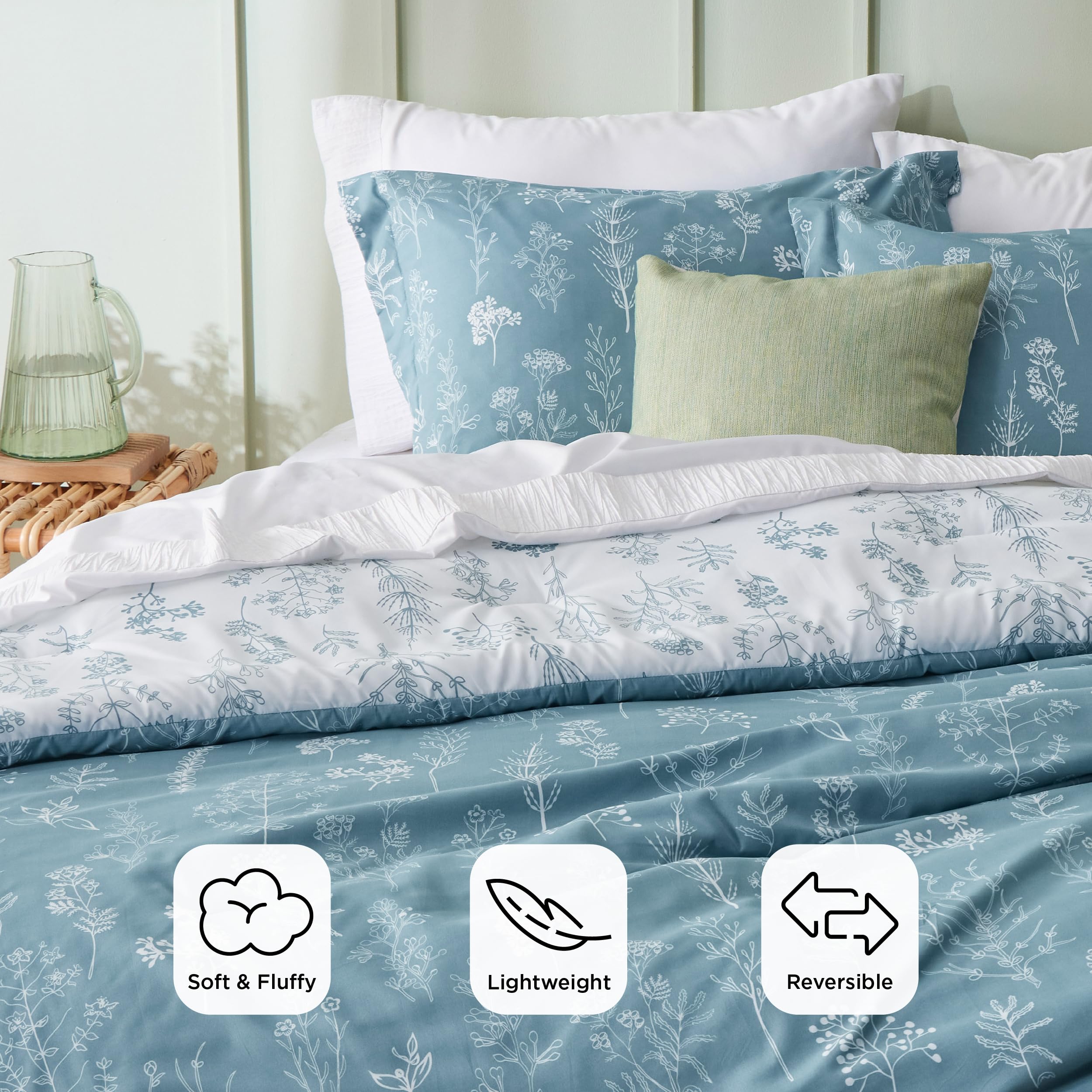Foto 4 pulgar | Juego de Edredón Bedsure King Aazul 3 Piezas - Venta Internacional