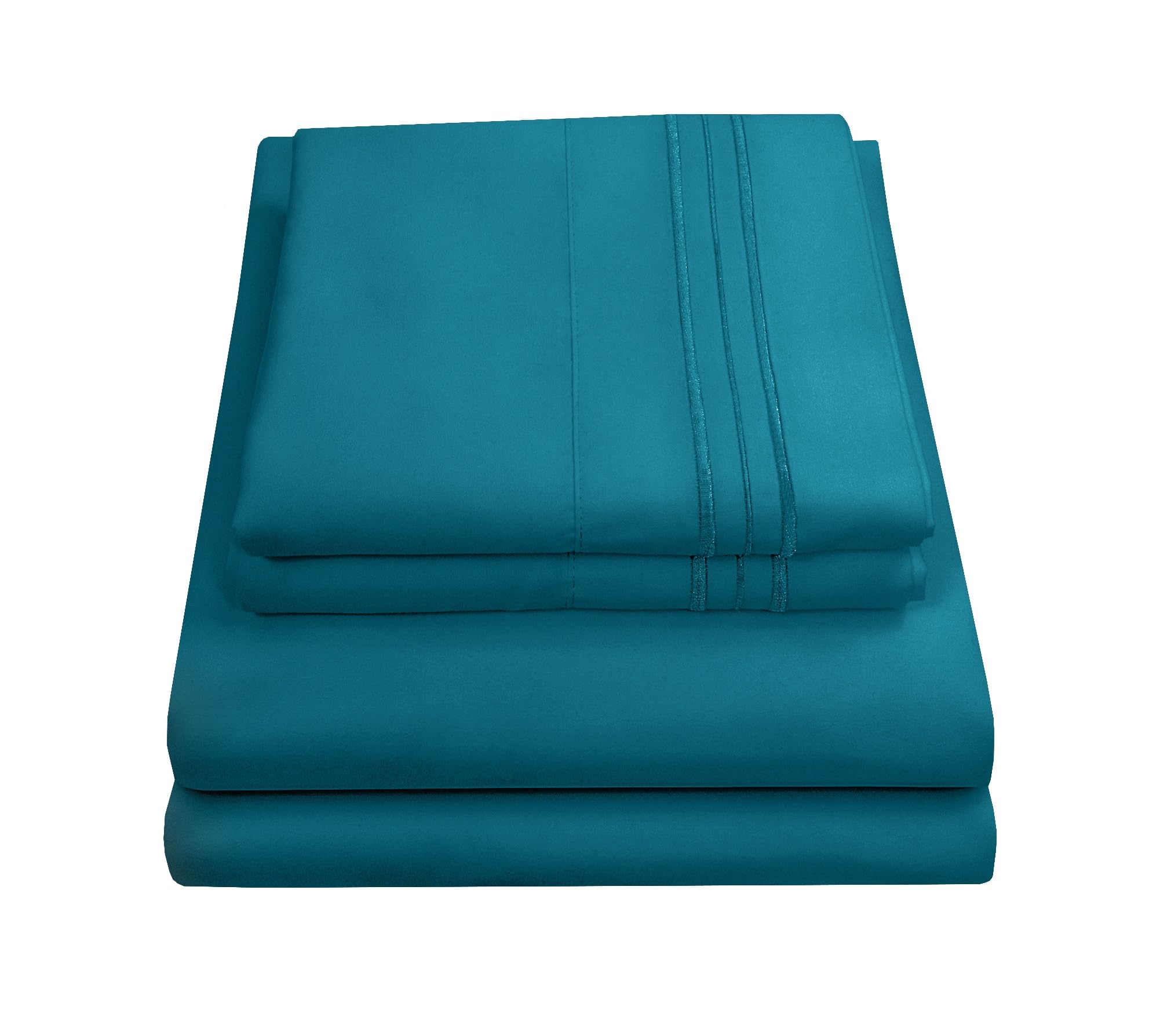 Foto 2 pulgar | Sábanas Sweet Home Collection 1800 Supreme King, Color Verde Azulado - Venta Internacional.