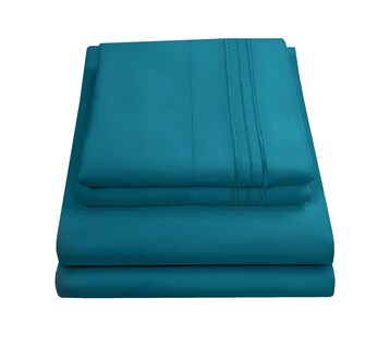 Foto 1 | Sábanas Sweet Home Collection 1800 Supreme King, Color Verde Azulado - Venta Internacional.