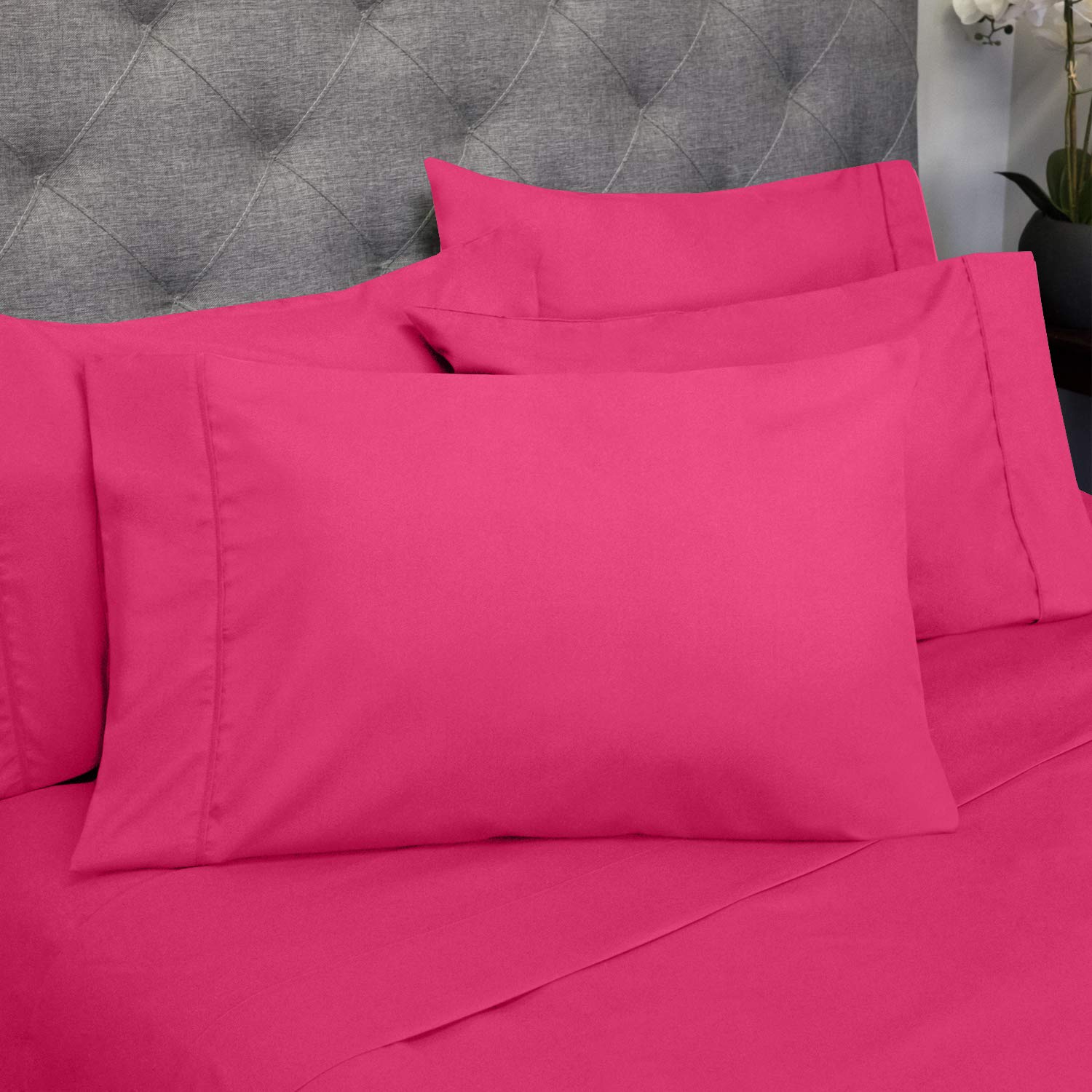 Foto 2 | Juego De Sábanas Sweet Home Collection, Tamaño Completo, Fucsia - Venta Internacional.