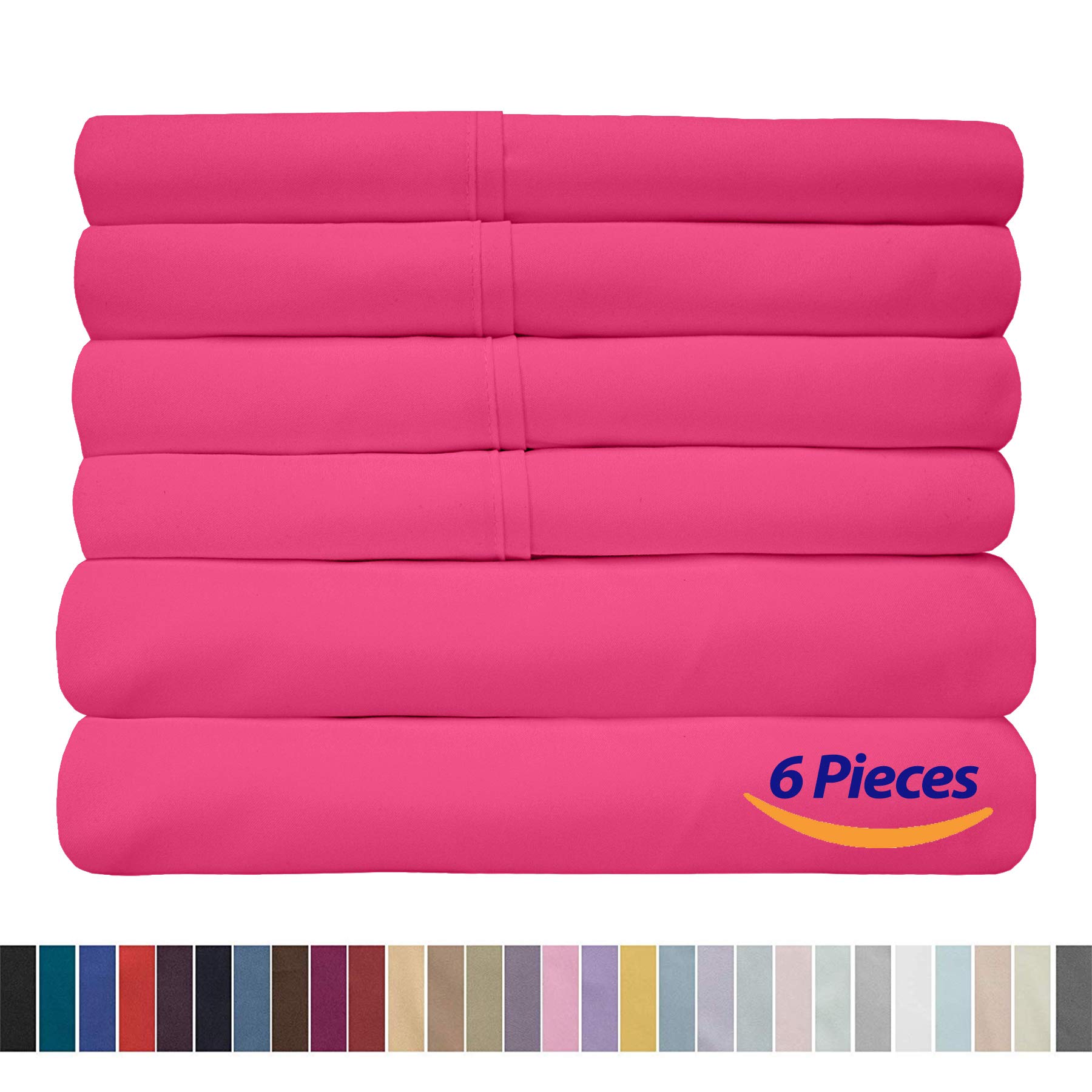 Foto 7 pulgar | Juego De Sábanas Sweet Home Collection, Tamaño Completo, Fucsia - Venta Internacional.