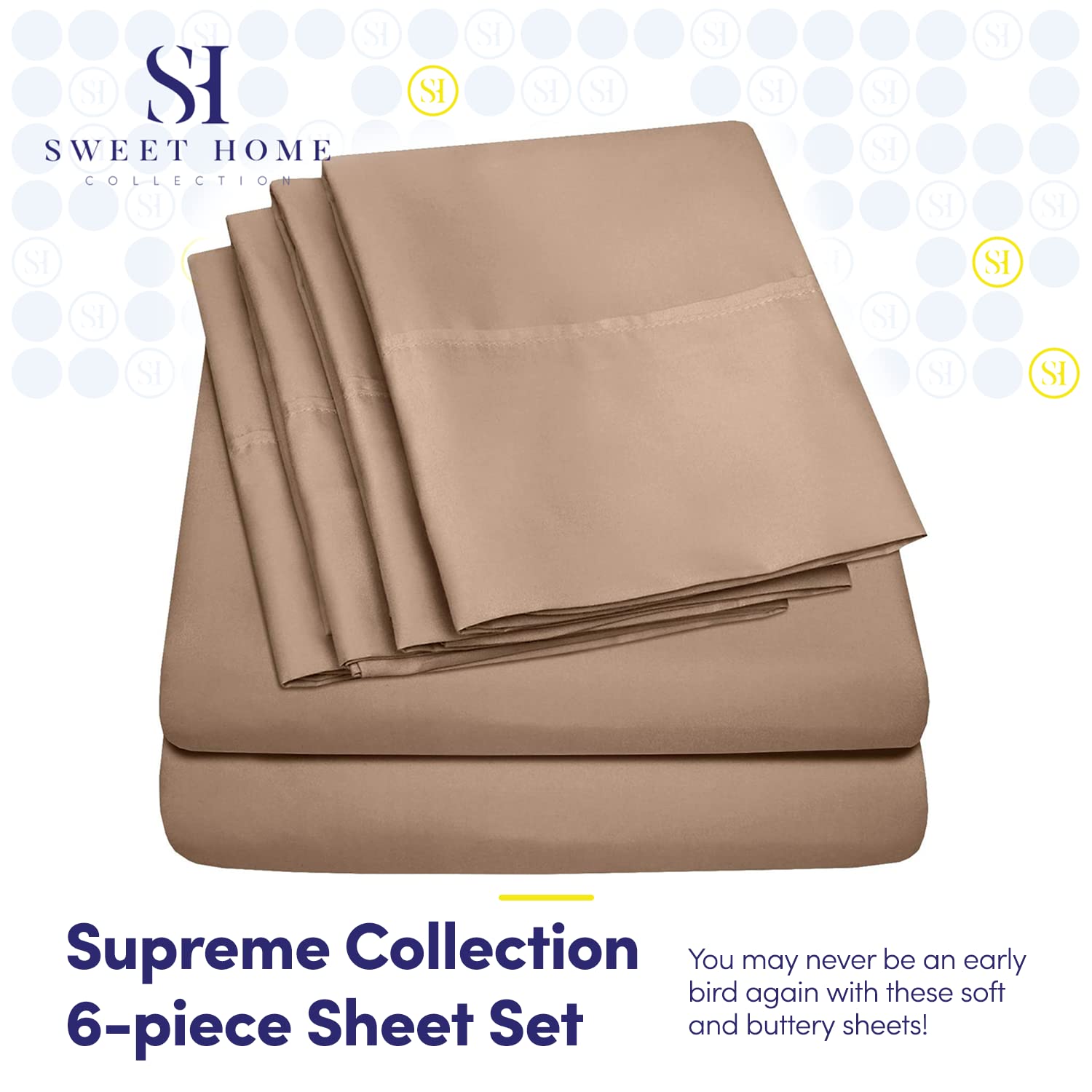 Foto 2 | Sábanas Sweet Home Collection 1500 Supreme Cal King - Venta Internacional.