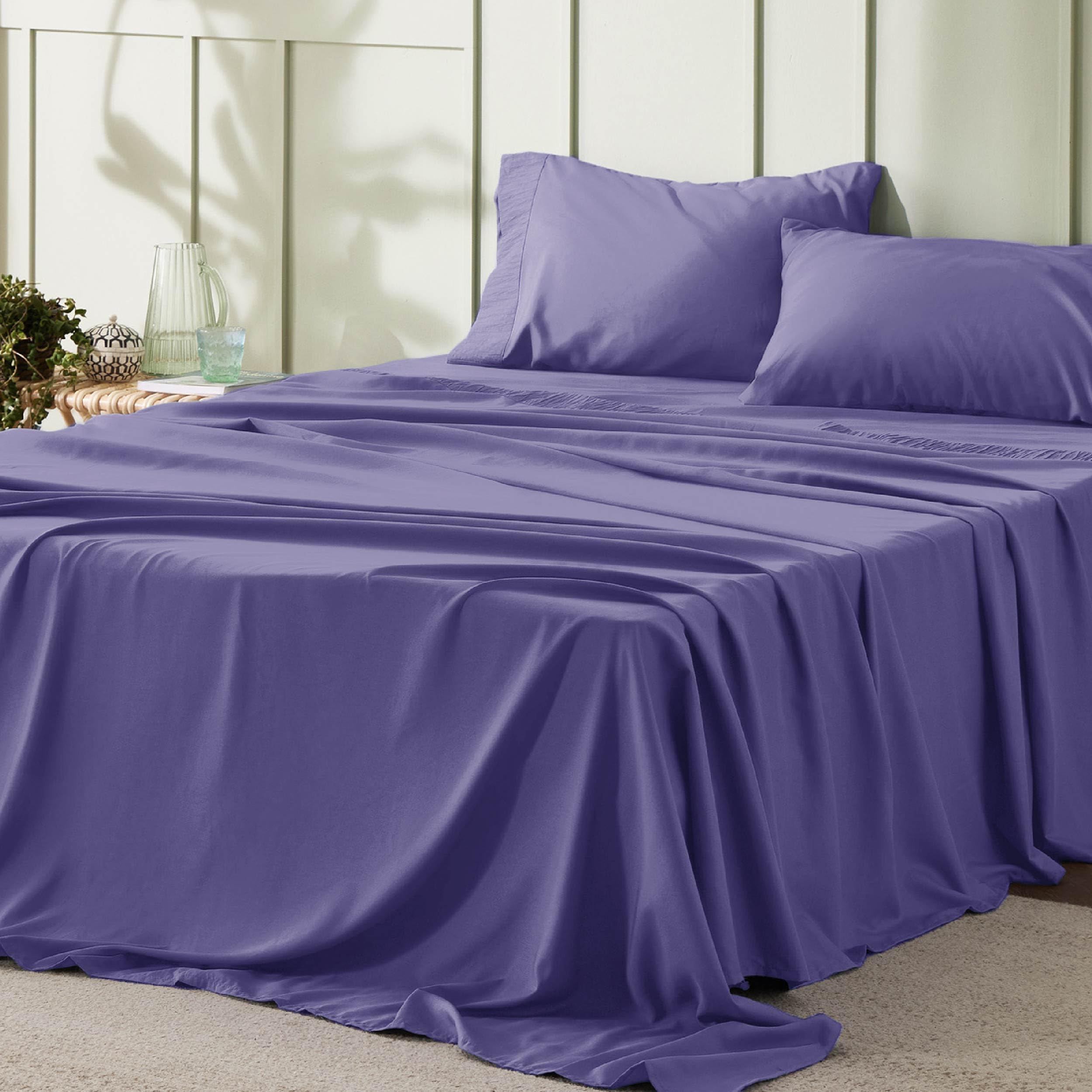 Juego de Sábanas Bedsure Queen Size 4 Piezas Microfibra de Poliéster - Venta Internacional