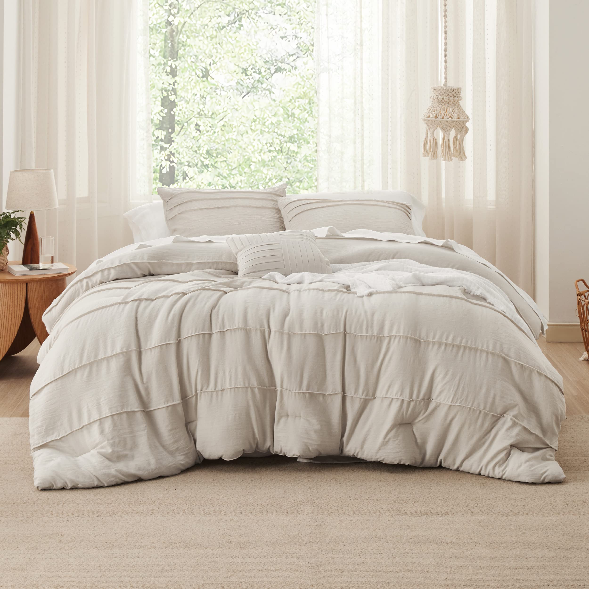 Foto 7 | Juego de Edredón Bedsure California King Pinch Pleat 4 Piezas - Venta Internacional
