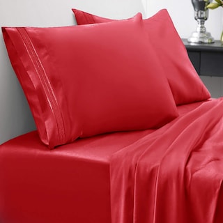 Foto 1 | Juego De Sábanas Sweet Home Collection De 1800 Hilos, Color Rojo - Venta Internacional.