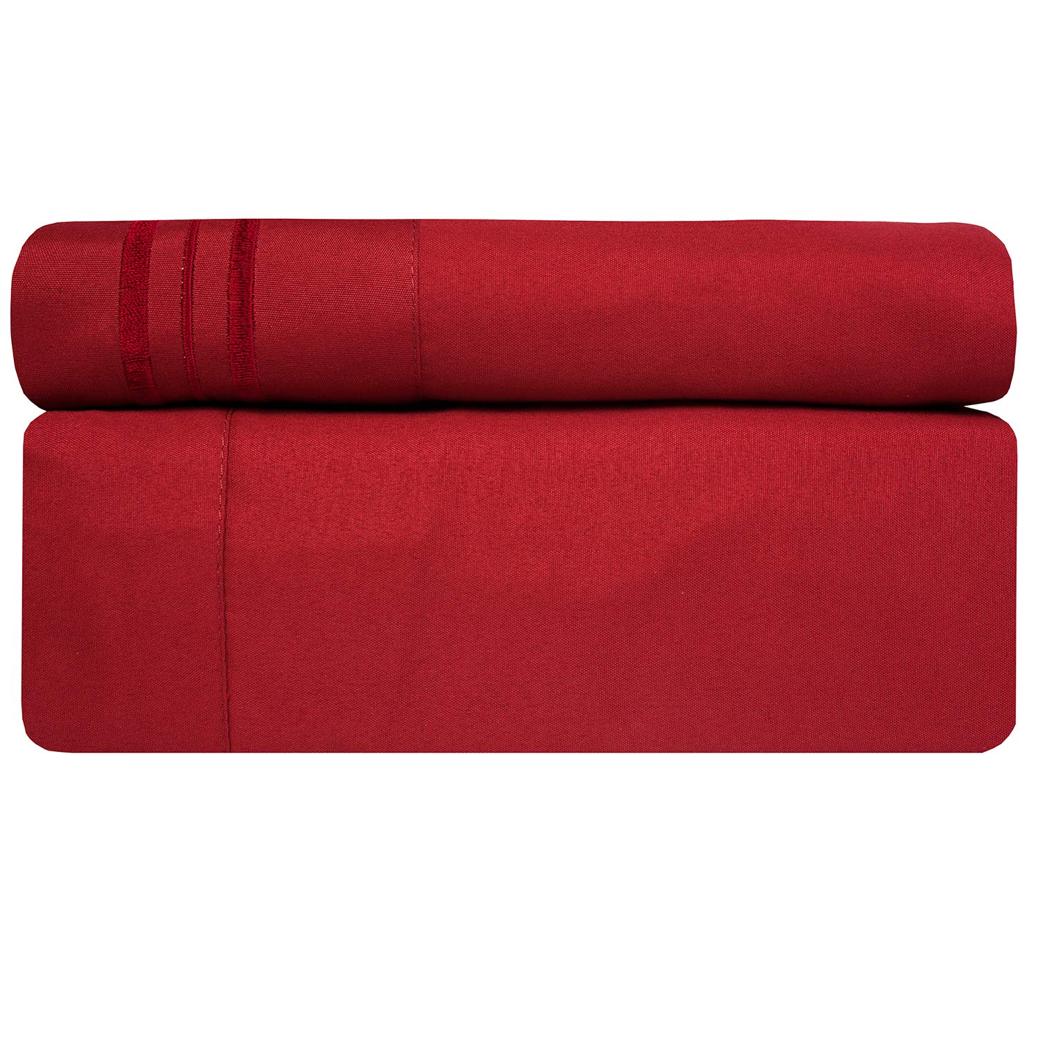 Foto 3 pulgar | Juego De Sábanas Sweet Home Collection De 1800 Hilos, Color Rojo - Venta Internacional.