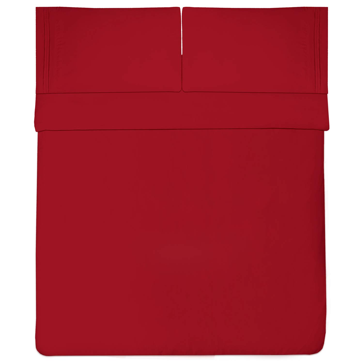 Foto 4 pulgar | Juego De Sábanas Sweet Home Collection De 1800 Hilos, Color Rojo - Venta Internacional.