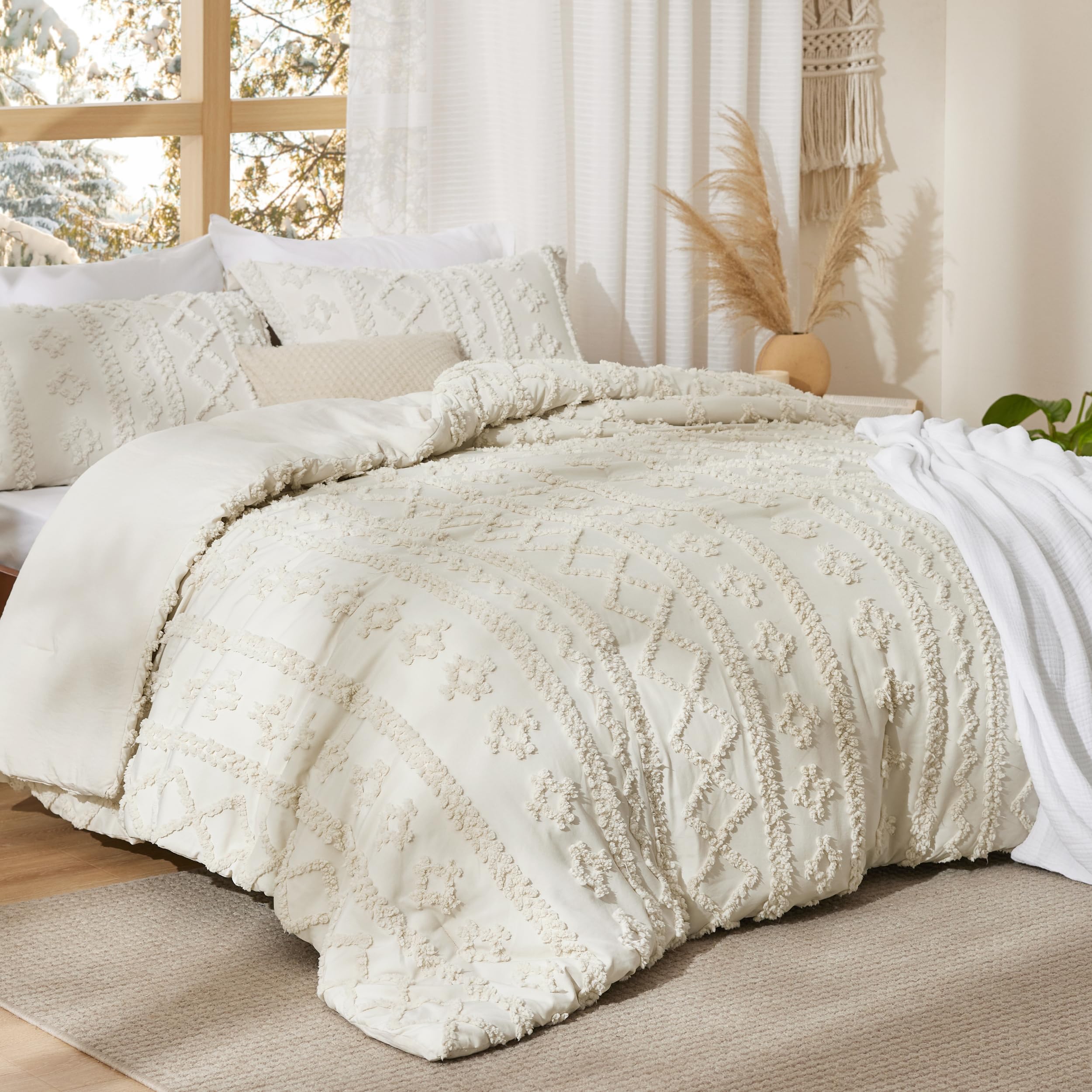 Juego de Edredón Bedsure Beige 3 Piezas - Venta Internacional