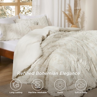 Foto 3 | Juego de Edredón Bedsure Beige 3 Piezas - Venta Internacional
