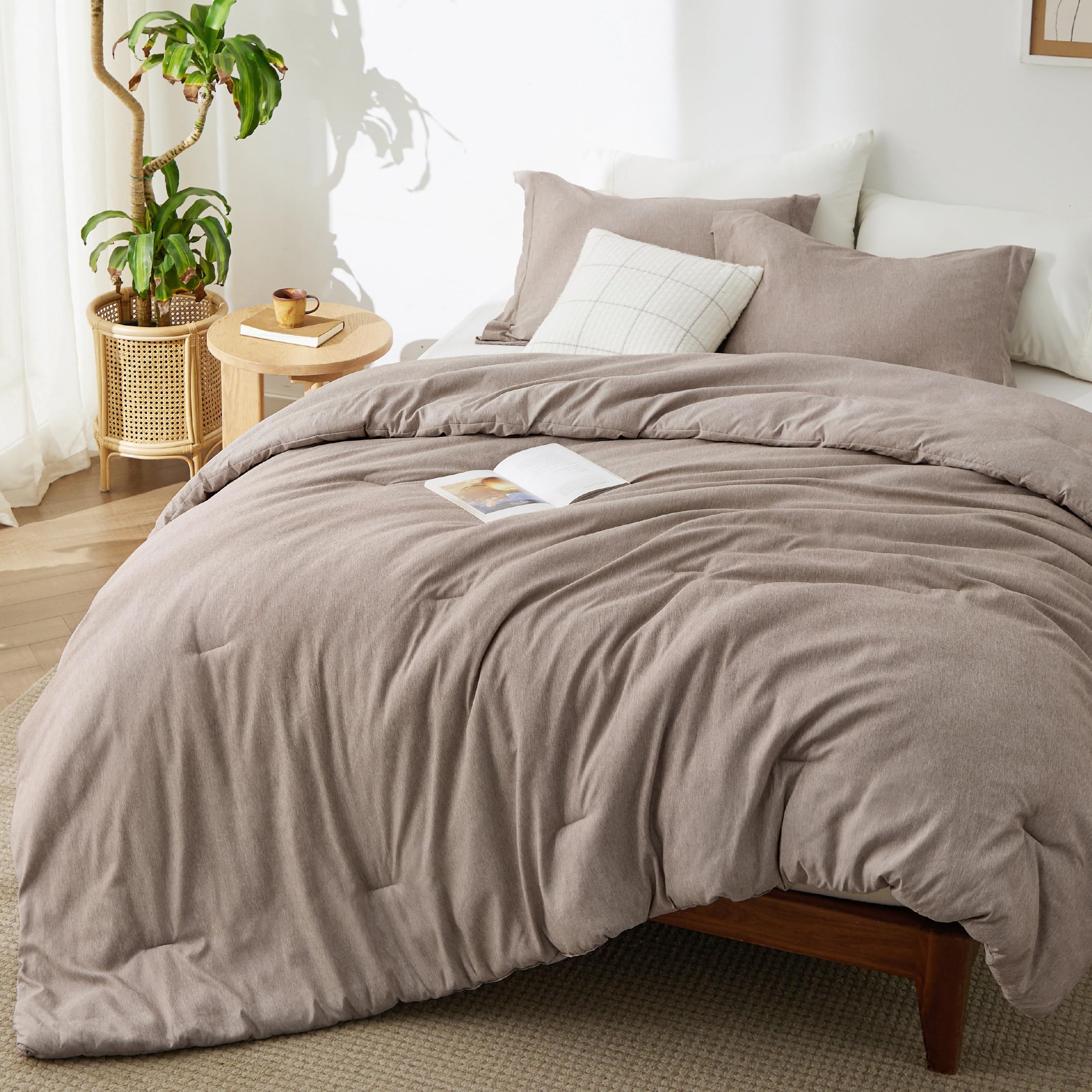 Juego de Edredón Bedsure California King Khaki 3 Piezas - Venta Internacional