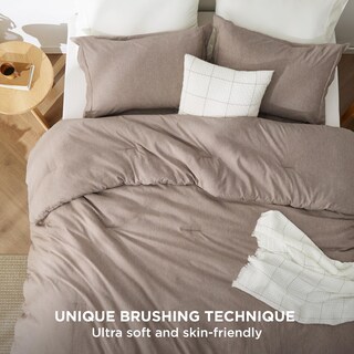 Foto 6 | Juego de Edredón Bedsure California King Khaki 3 Piezas - Venta Internacional