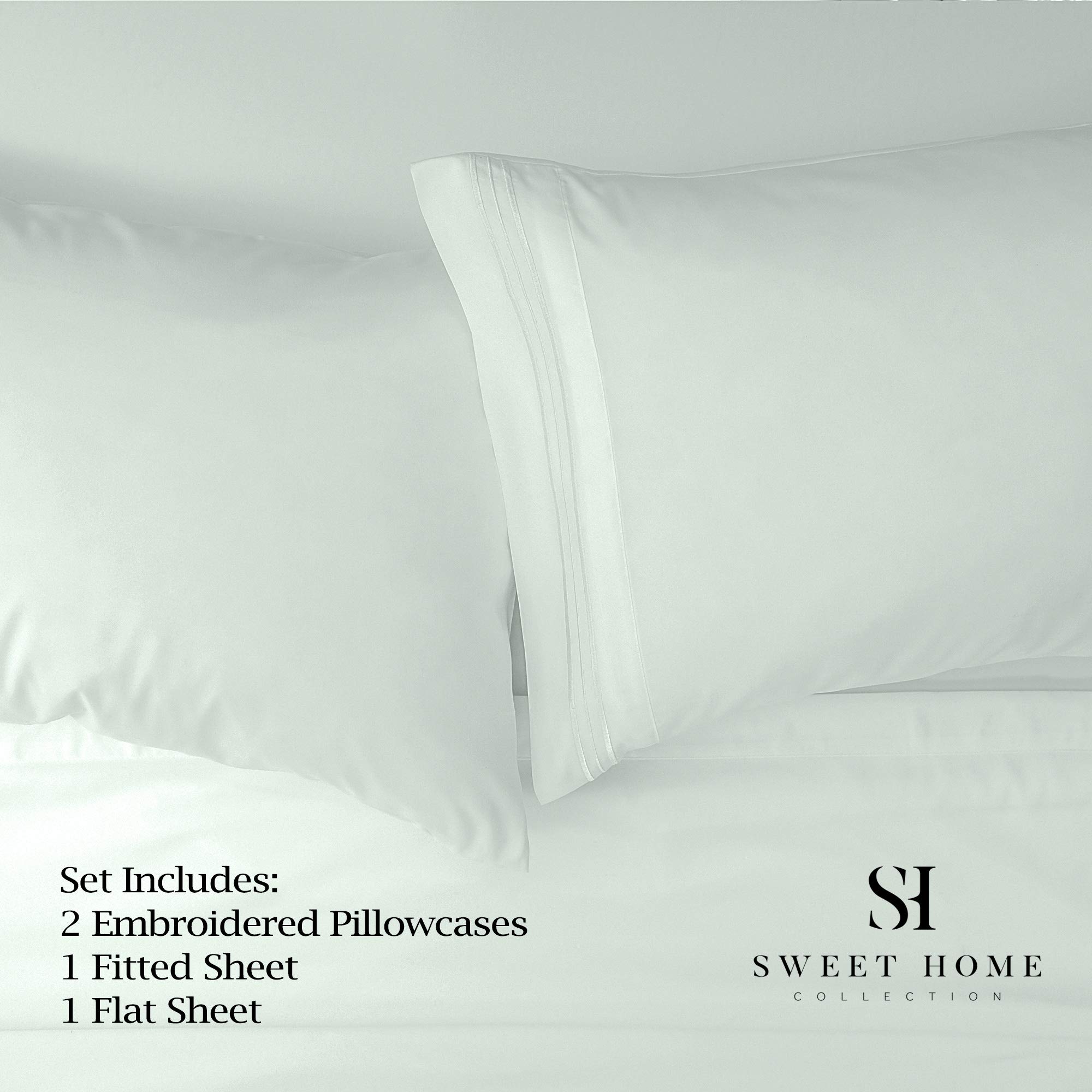 Foto 2 | Juego de Sábanas Sweet Home Collection 1500 Supreme Full Mint Green - Venta Internacional