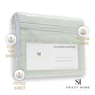 Foto 5 | Juego de Sábanas Sweet Home Collection 1500 Supreme Full Mint Green - Venta Internacional
