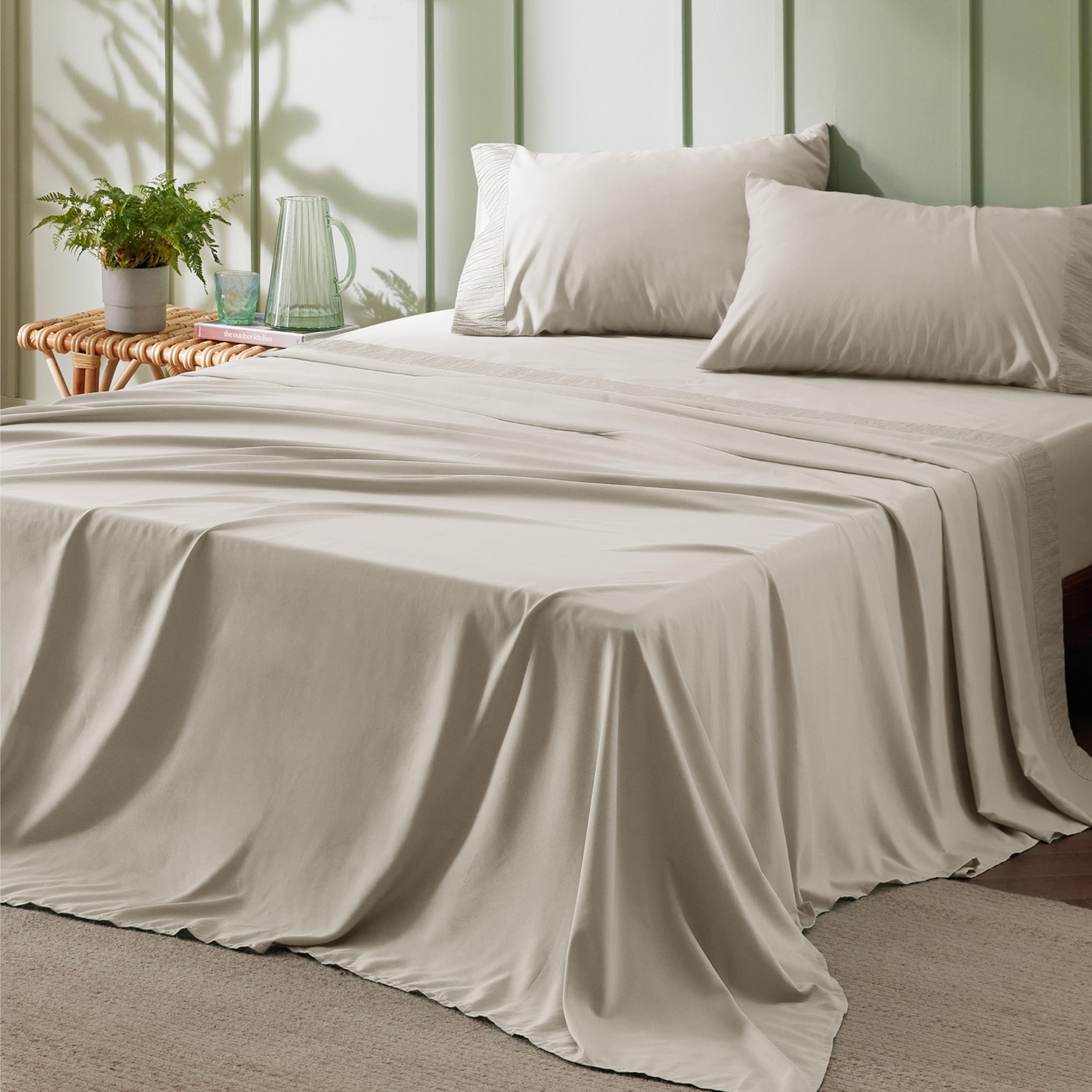 Foto 1 | Juego de Sábanas Bedsure Queen Size 4 Piezas- Venta Internacional