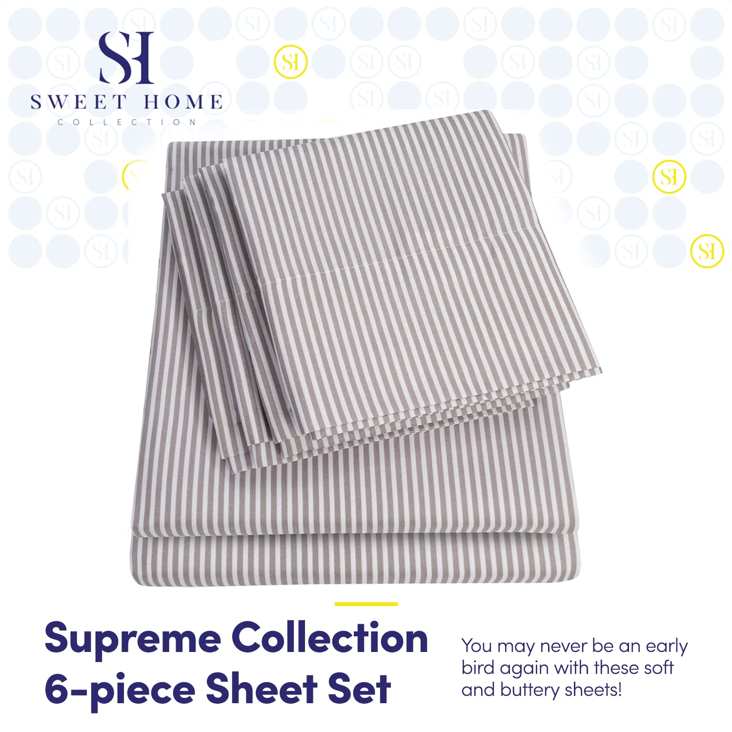 Foto 3 pulgar | Sábanas Sweet Home Collection, 6 Unidades, 1500 Supreme King - Venta Internacional.