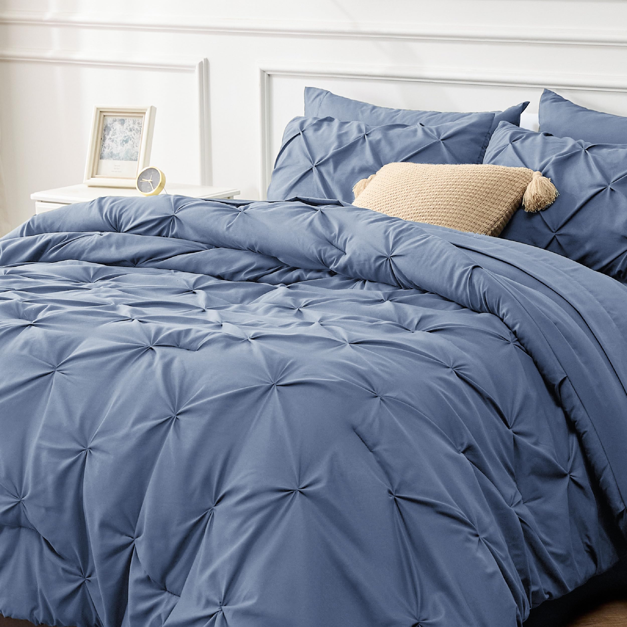 Foto 4 | Juego De Edredón Bedsure, Tamaño King, Azul Pizarra, 7 Piezas - Venta Internacional.