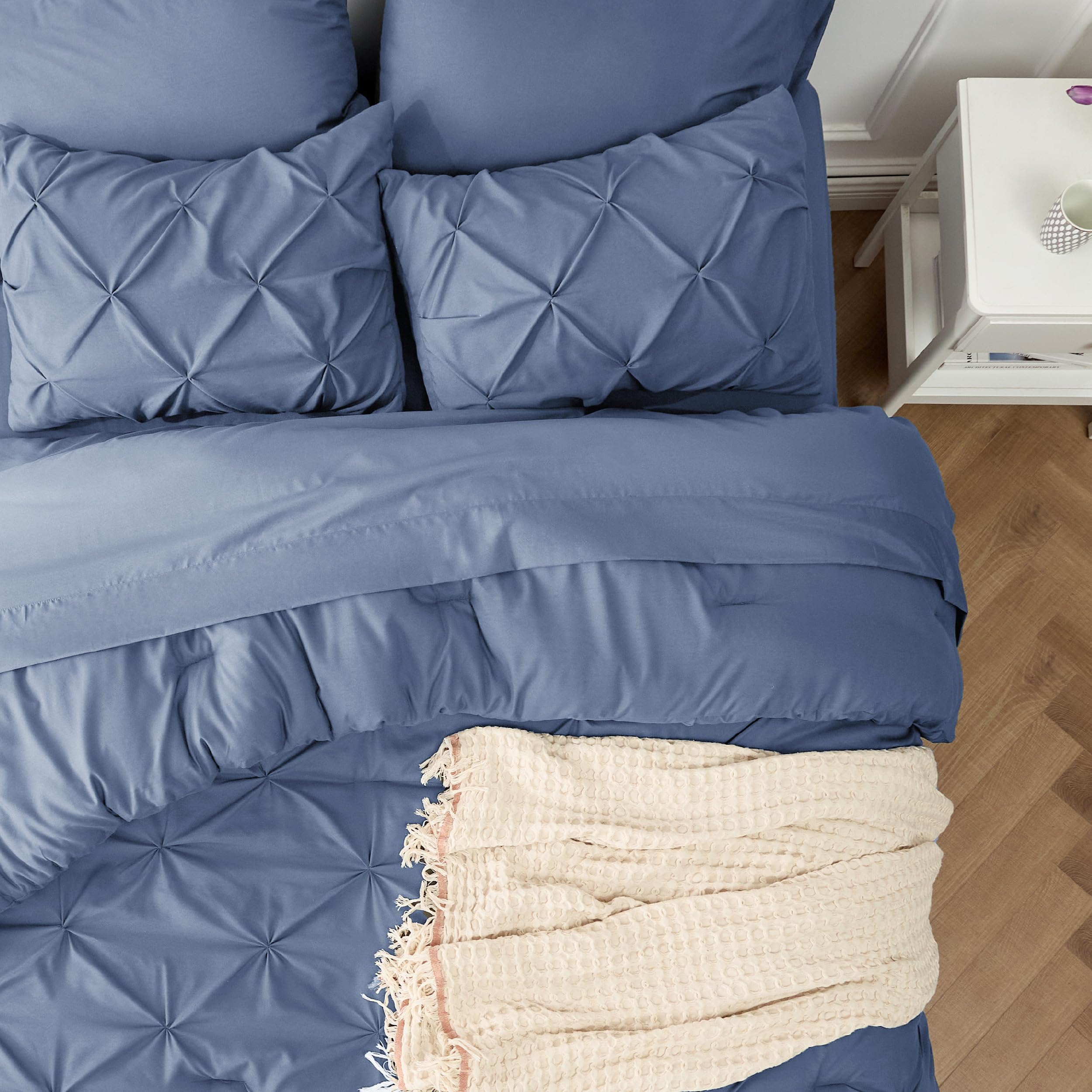 Foto 6 | Juego De Edredón Bedsure, Tamaño King, Azul Pizarra, 7 Piezas - Venta Internacional.