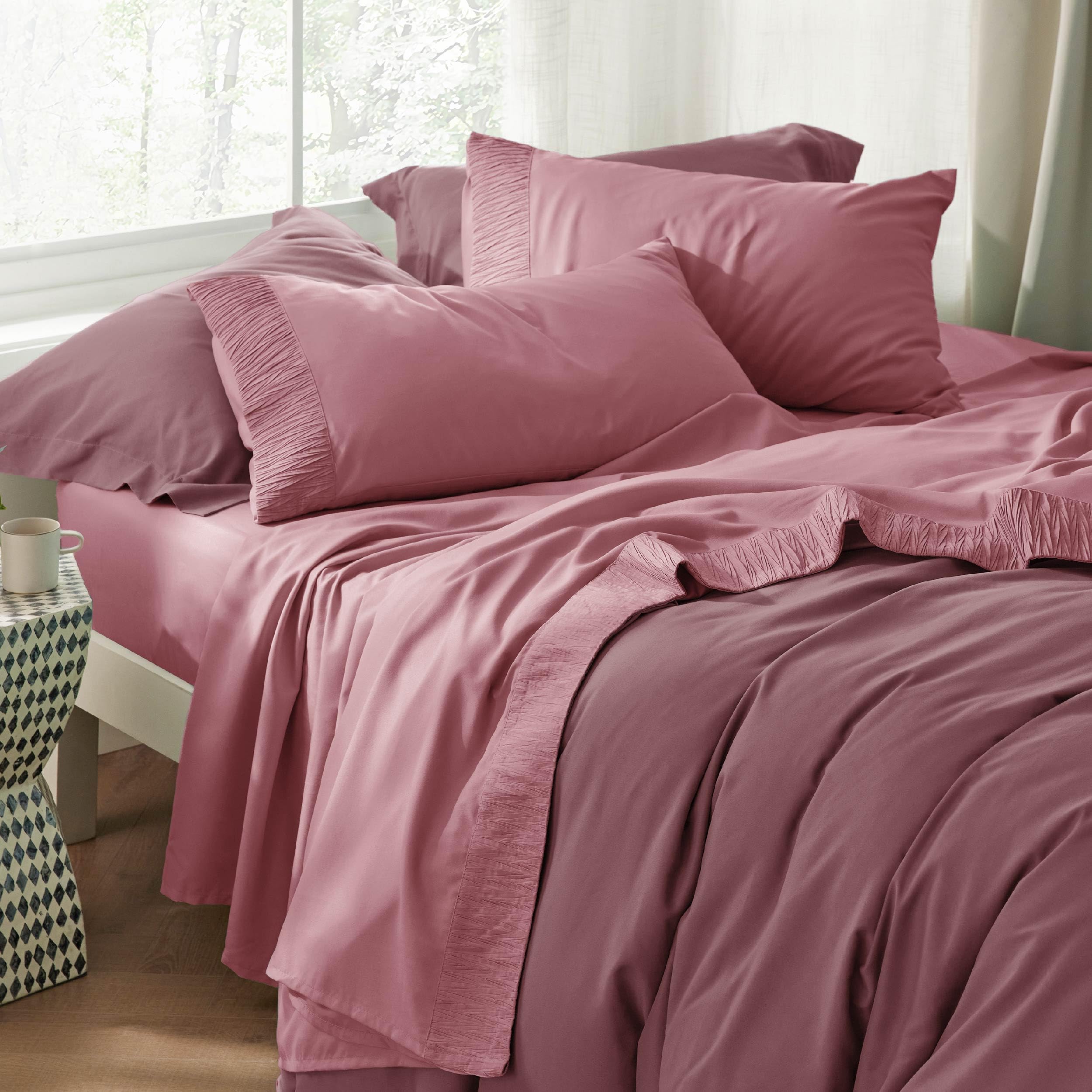 Foto 6 pulgar | Juego De Sábanas Bedsure Queen Rosa 4 Piezas - Venta Internacional