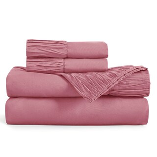 Foto 7 | Juego De Sábanas Bedsure Queen Rosa 4 Piezas - Venta Internacional