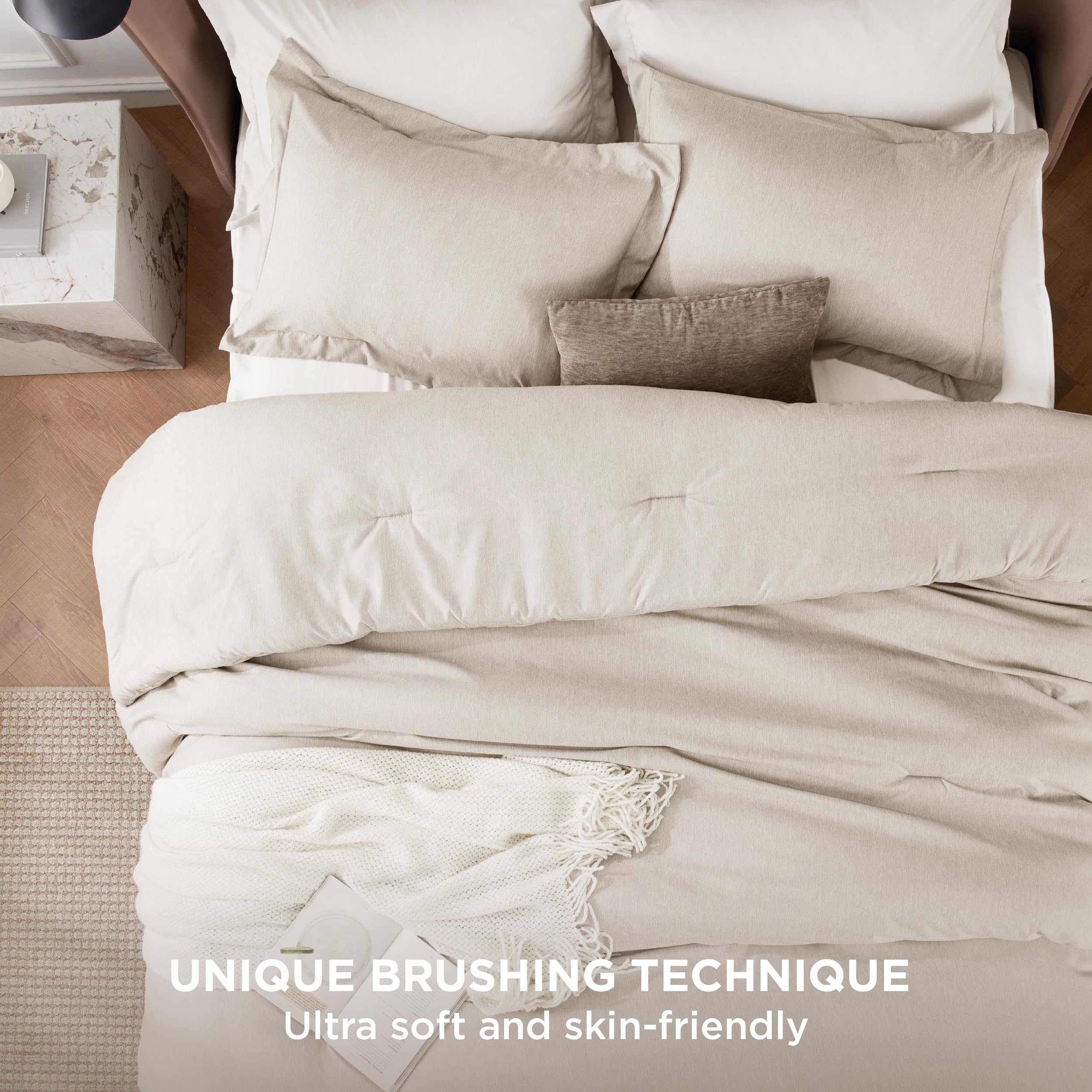 Foto 4 pulgar | Juego De Edredón Bedsure Extragrande King Beige, 3 Piezas - Venta Internacional.