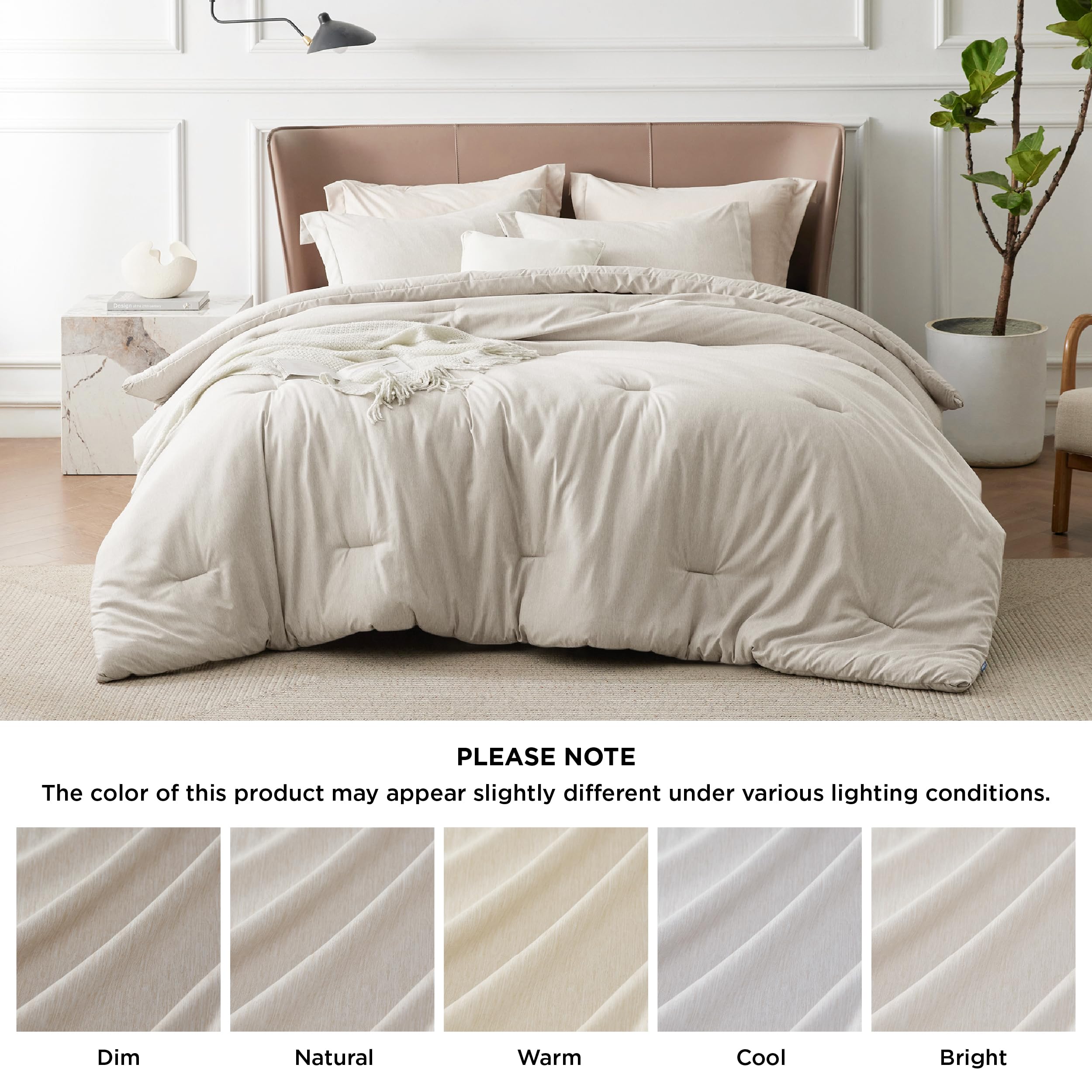 Foto 5 | Juego De Edredón Bedsure Extragrande King Beige, 3 Piezas - Venta Internacional.