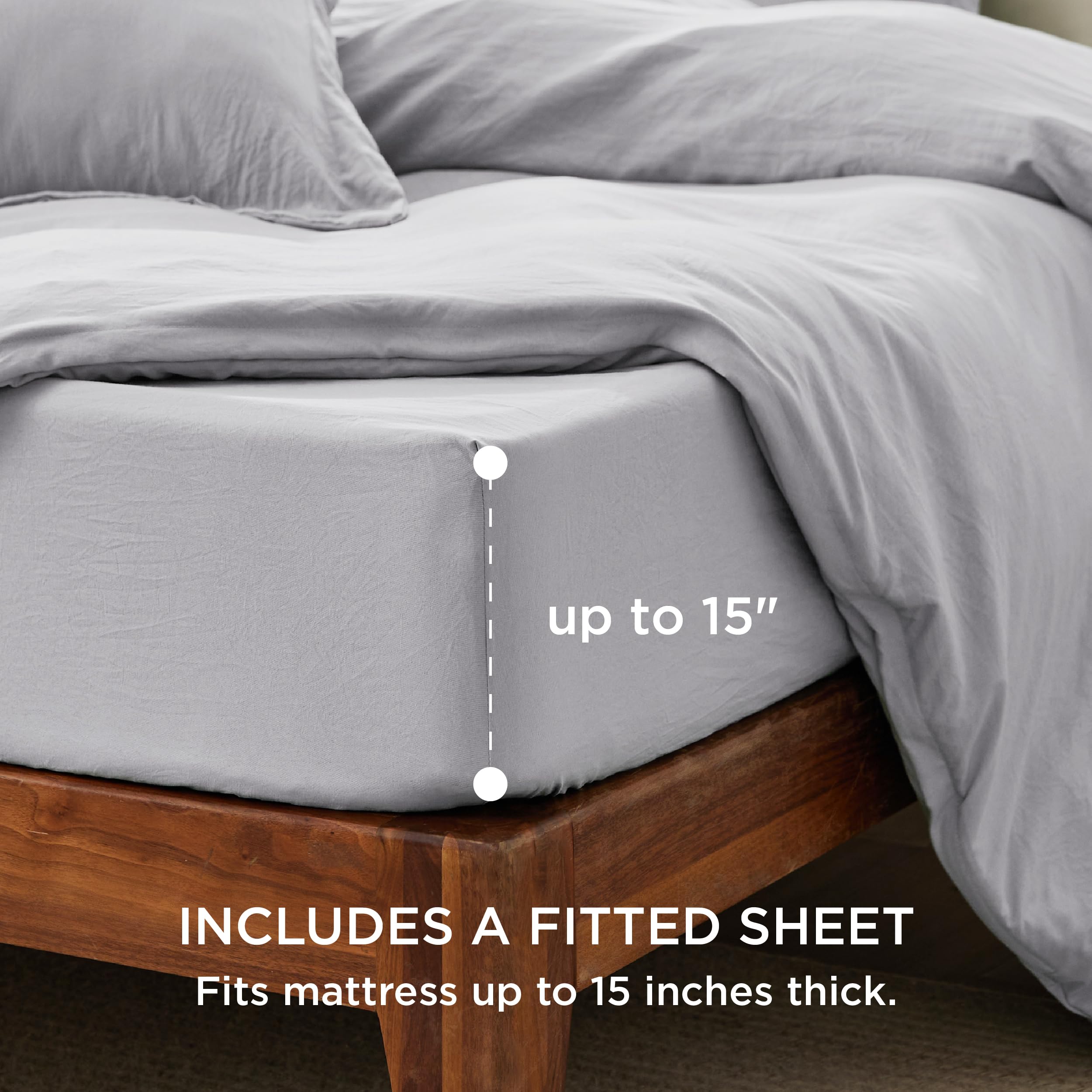 Foto 3 pulgar | Juego de Cama Bedsure Queen con Sábana Bajera - Venta Internacional