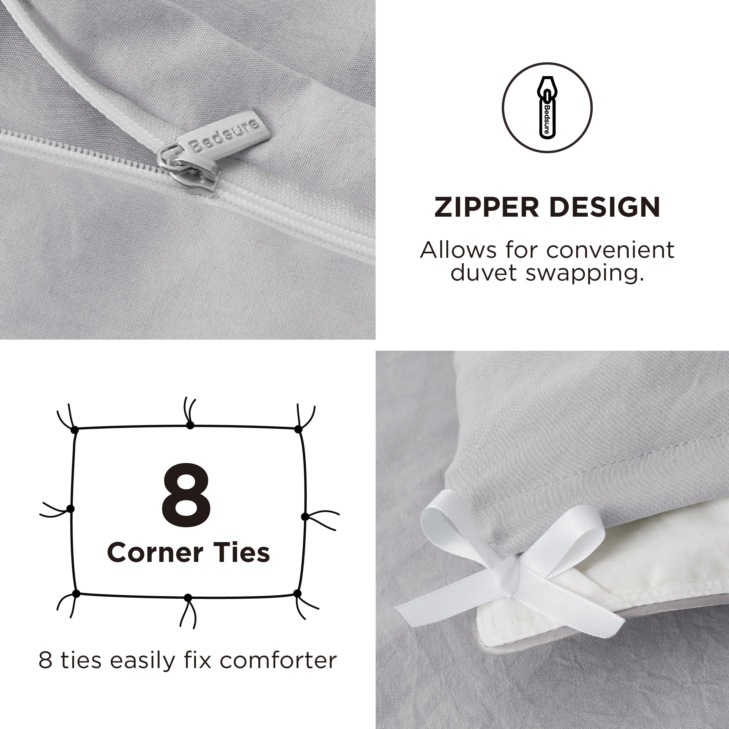 Foto 6 pulgar | Juego de Cama Bedsure Queen con Sábana Bajera - Venta Internacional