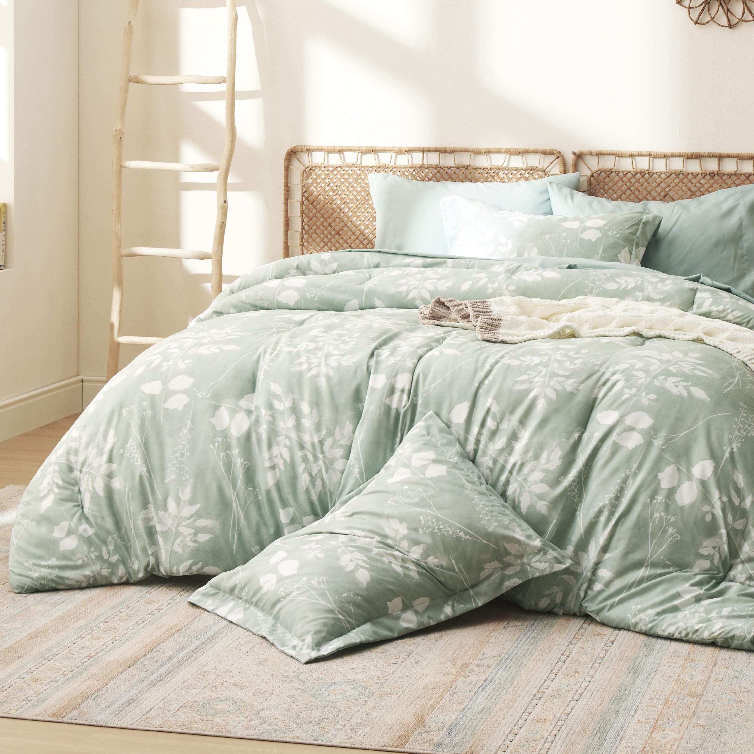 Foto 3 pulgar | Juego de Edredón Bedsure King Size 7 Piezas con Estampado Floral Verde -Venta Internacional