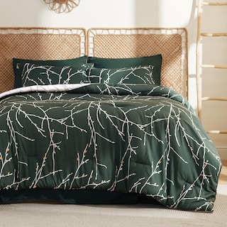 Foto 1 | Juego de Edredón Bedsure Queen Floral Green 7 Piezas - Venta Internacional