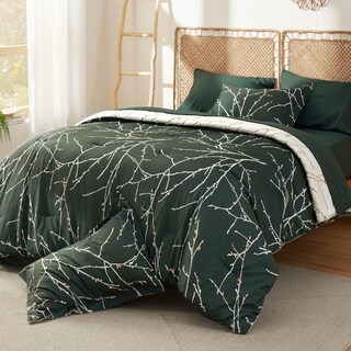 Foto 2 | Juego de Edredón Bedsure Queen Floral Green 7 Piezas - Venta Internacional